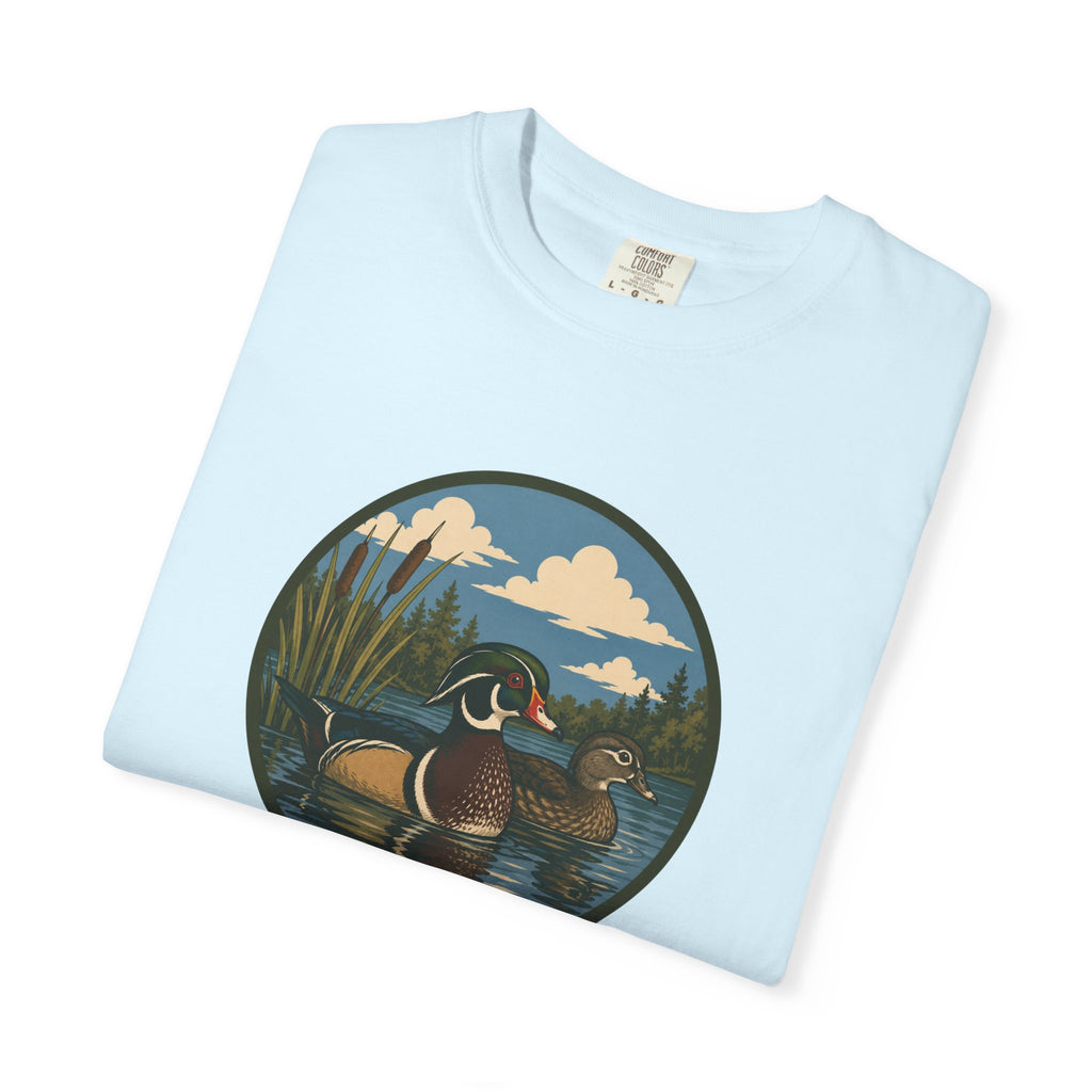 Wood Duck Pond T-Shirt — Vintage Waterfowl Nature Tee