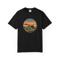 Retro Gas Station T-Shirt — Vintage Sunset Roadside Design