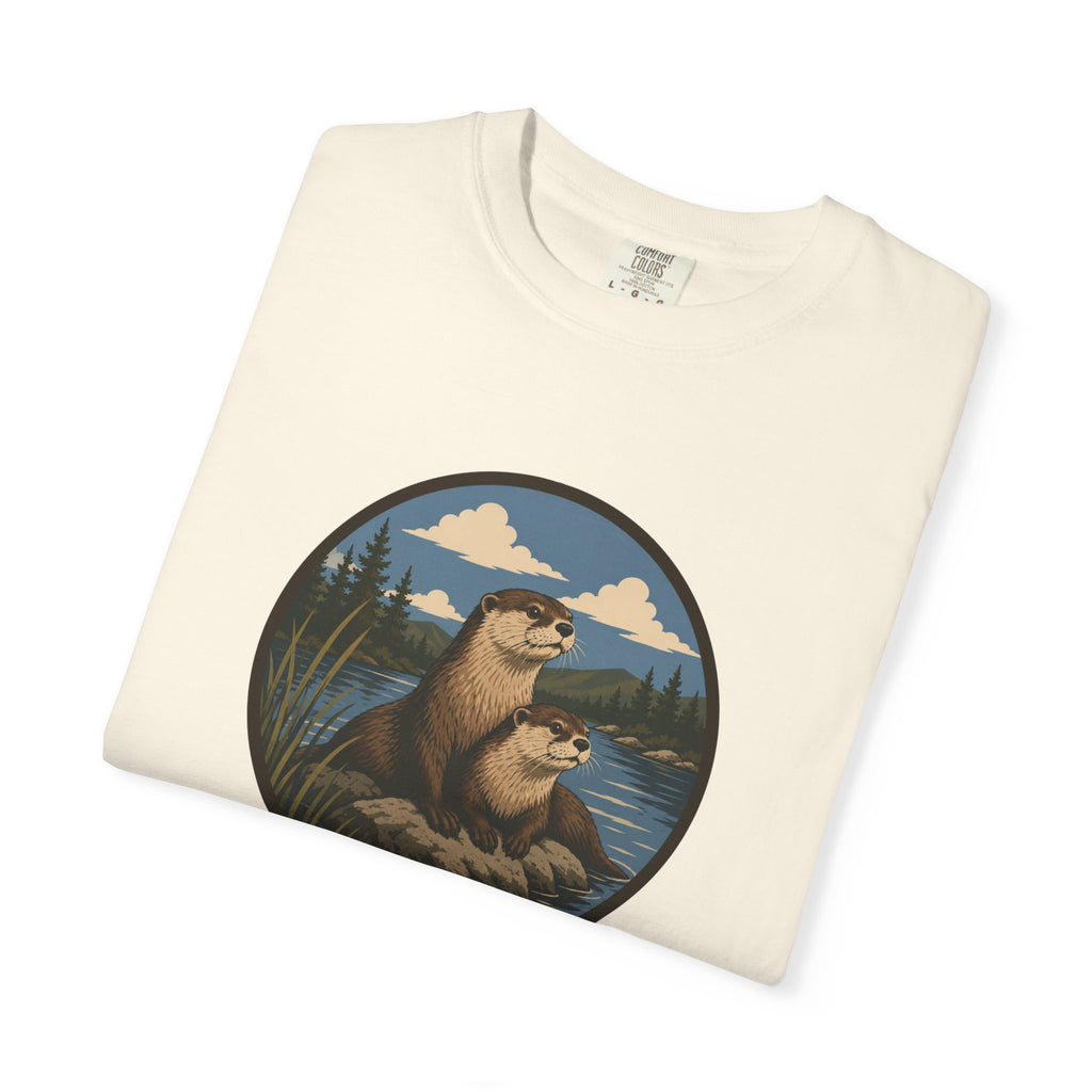Otter & Baby Lake Scene T-Shirt