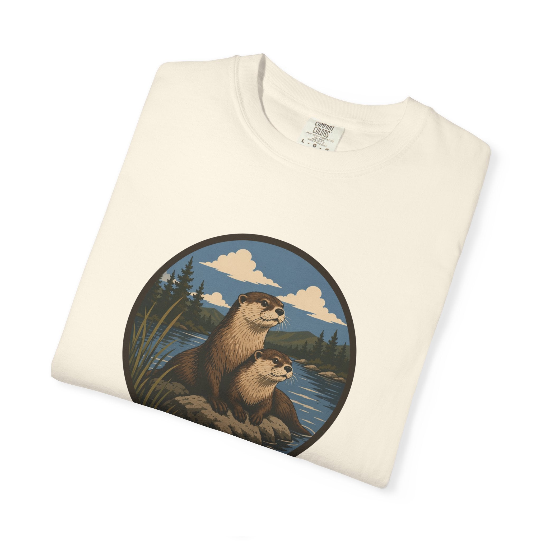 Otter & Baby Lake Scene T-Shirt