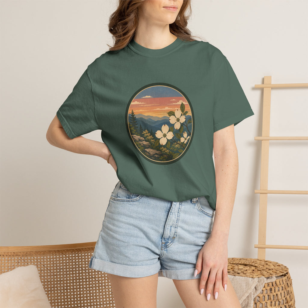 Scenic Dogwood Bloom Sunset T-Shirt