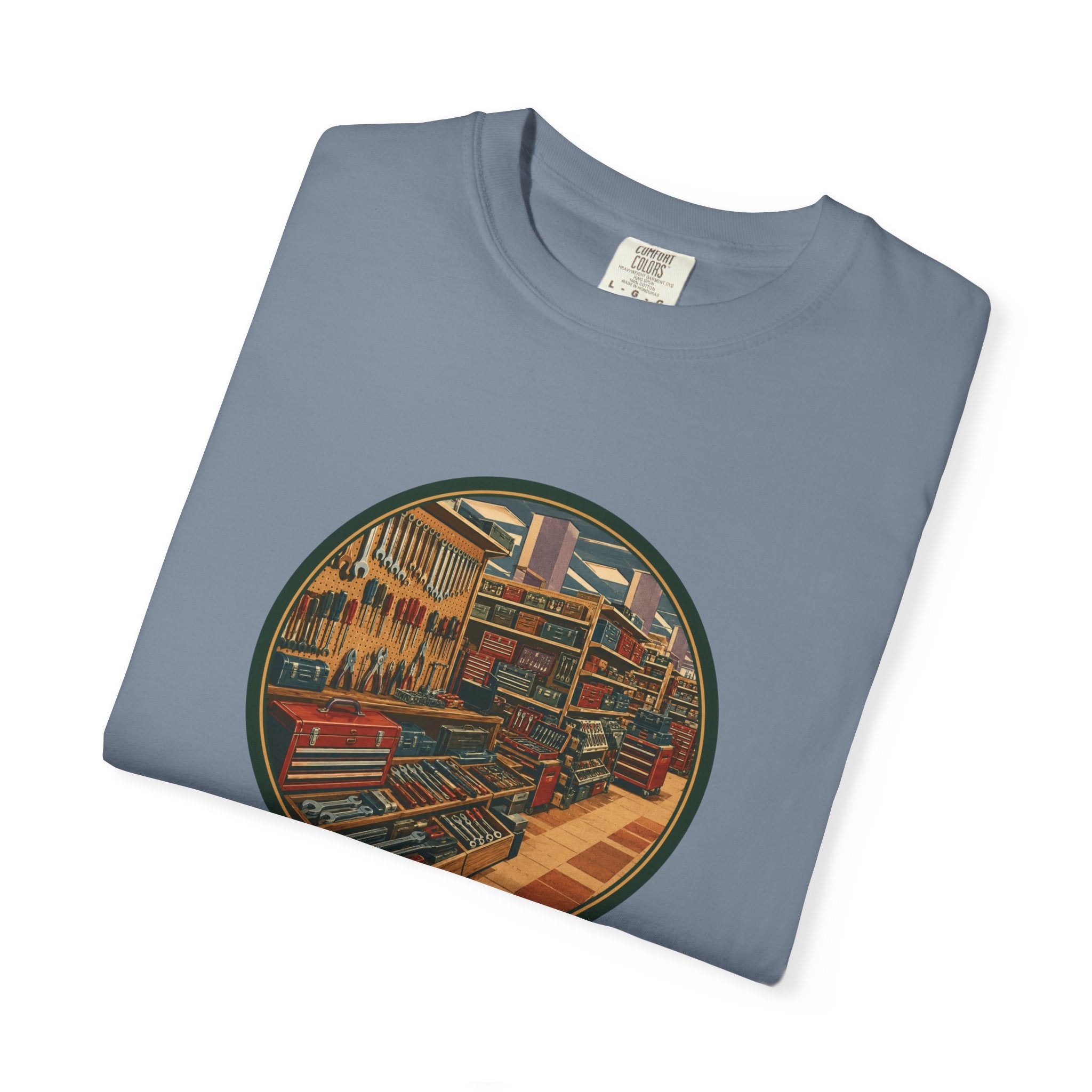 Vintage Tool Graphic T-Shirt — Remembering the Tool Department Illustration