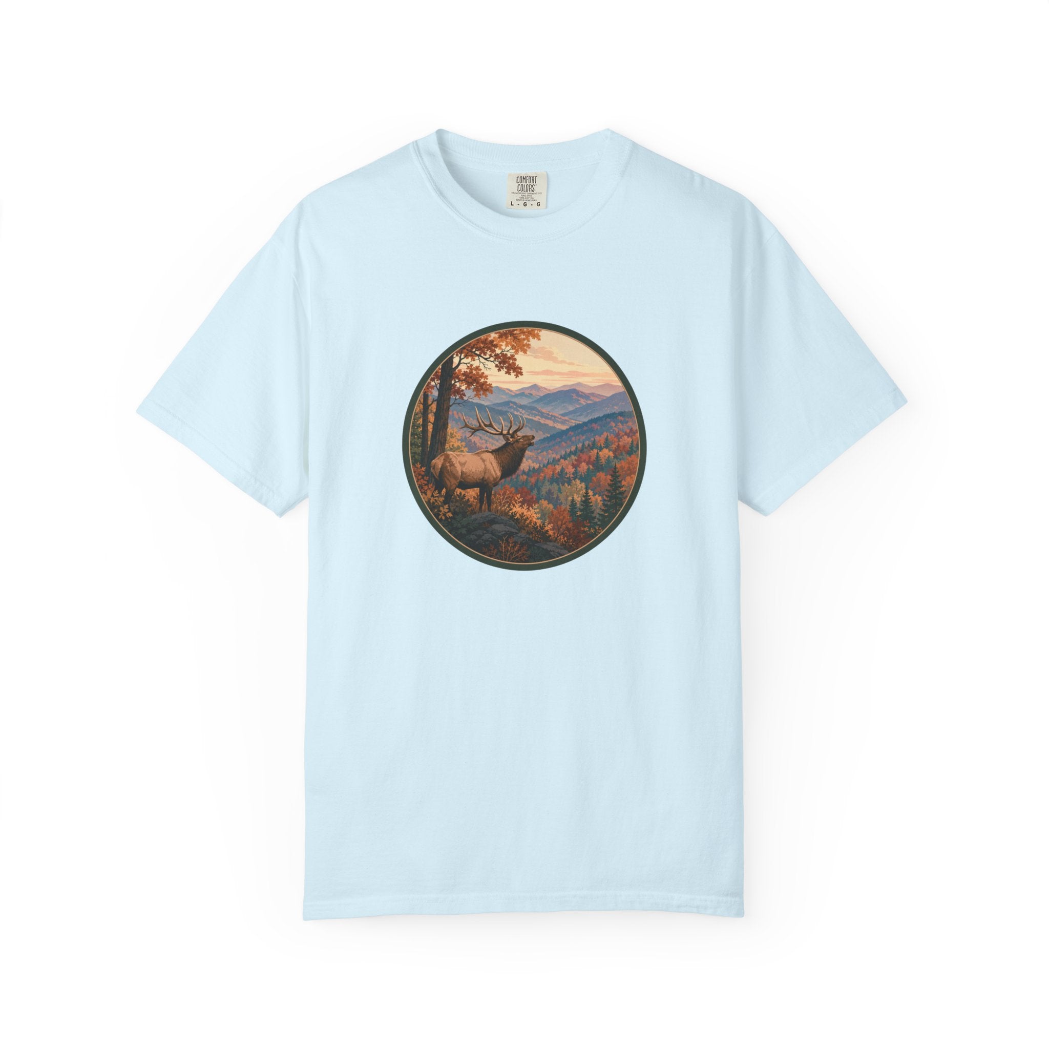 Elk Mountain Landscape T-Shirt — Scenic Wilderness Graphic Tee