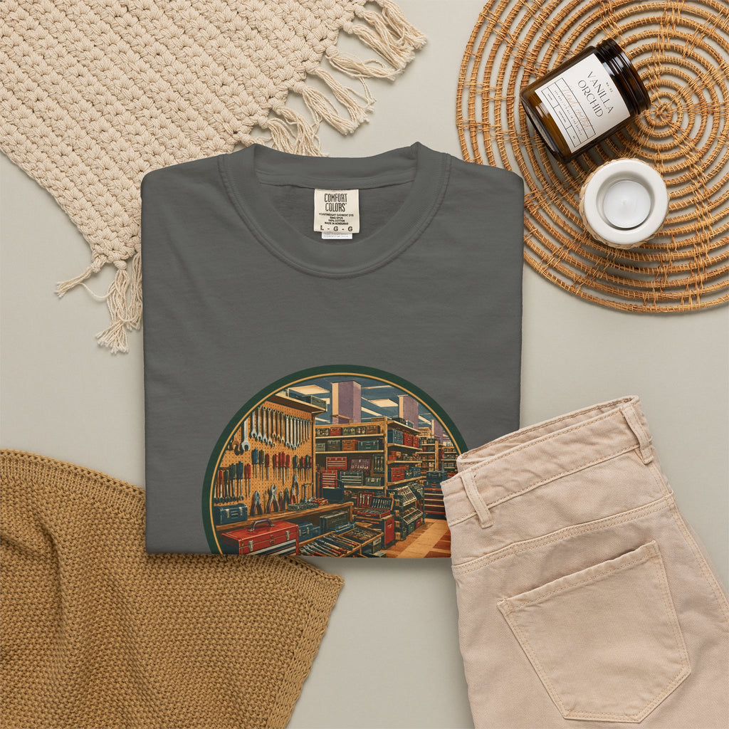 Vintage Tool Graphic T-Shirt — Remembering the Tool Department Illustration