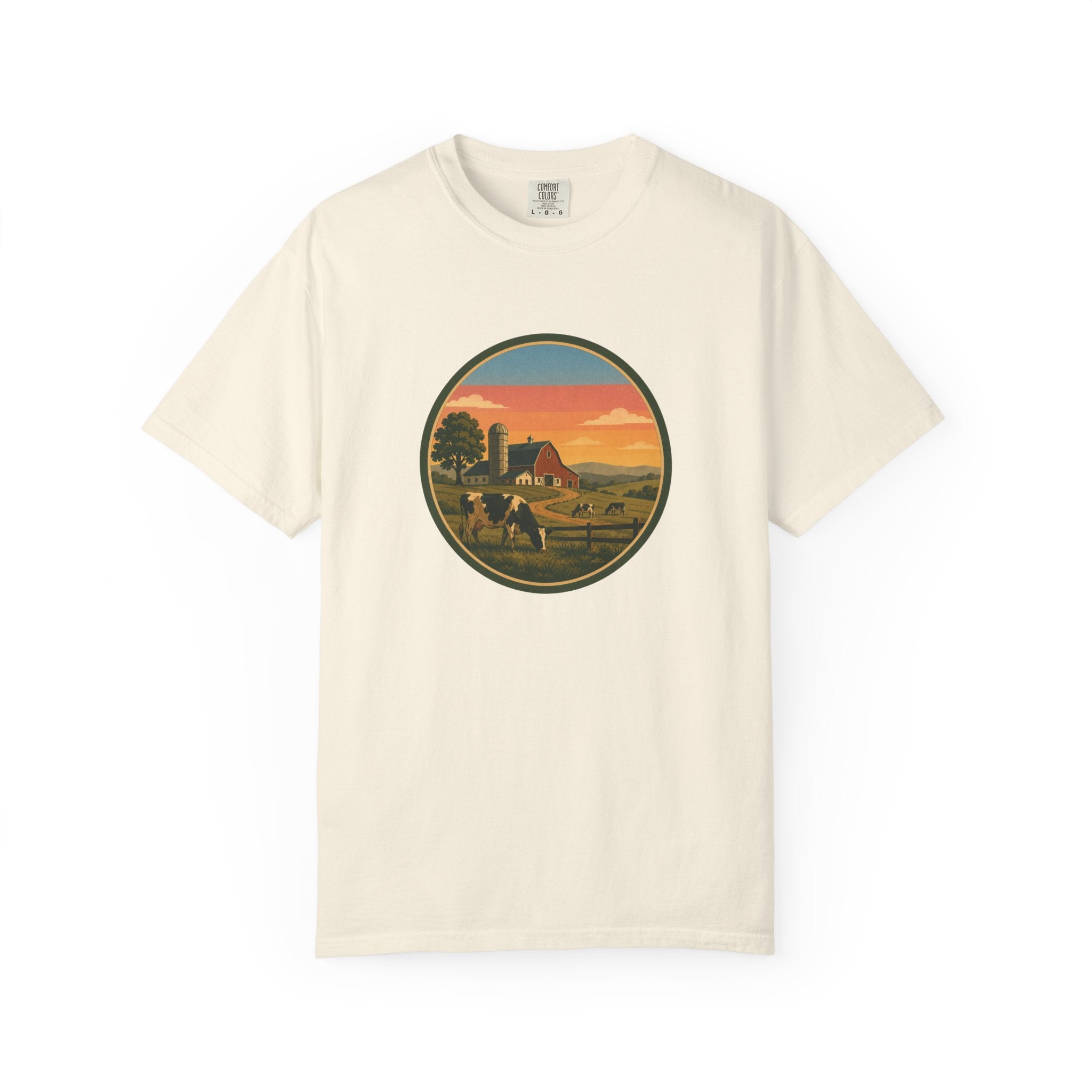 Vintage Sunset Dairy Farm T-Shirt
