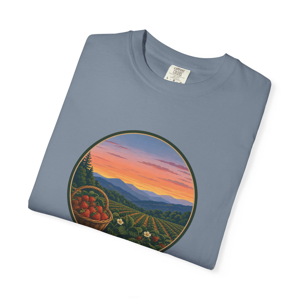 Sunset Strawberry Patch Scenic Tee