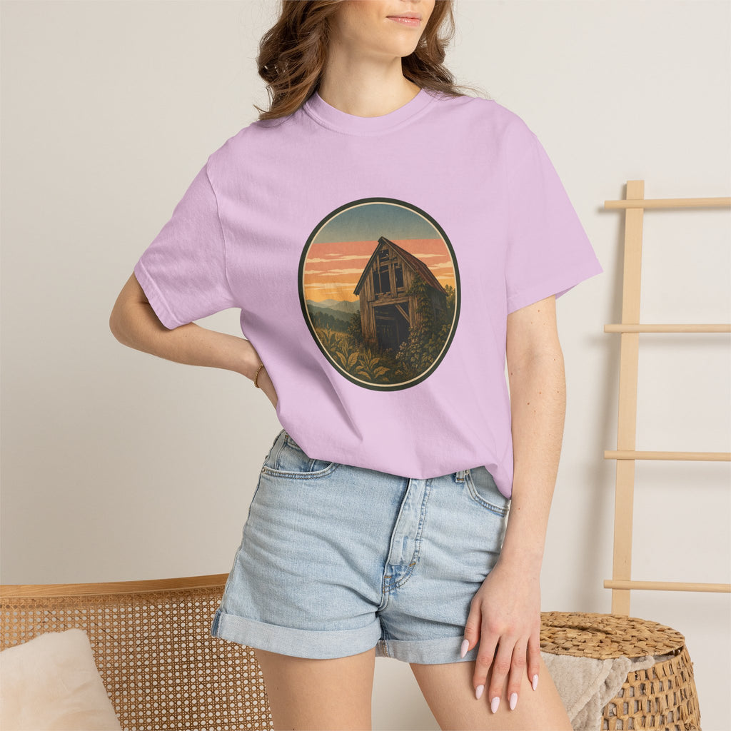 Vintage Tobacco Barn Sunset T-Shirt