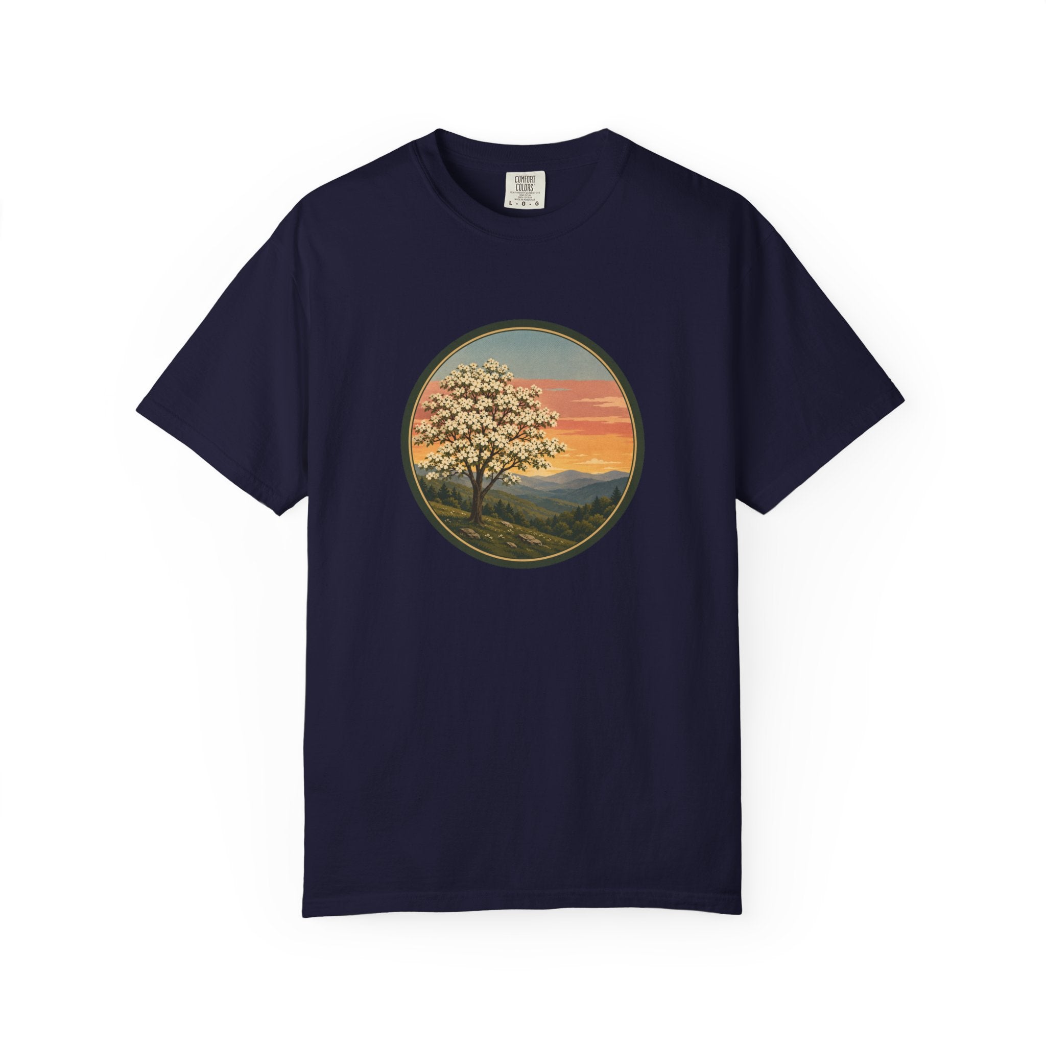 Vintage Sunset Dogwood Tree T-Shirt