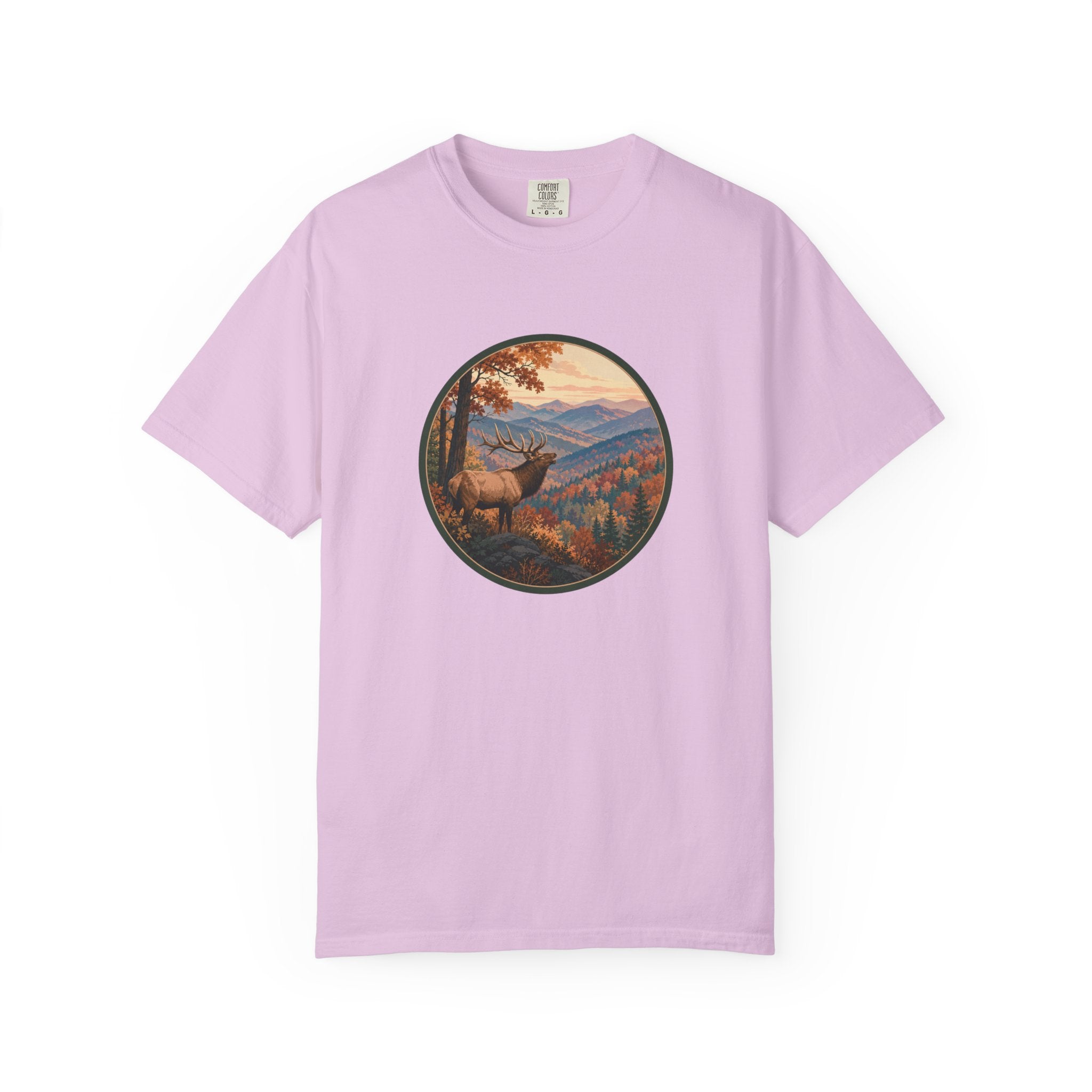 Elk Mountain Landscape T-Shirt — Scenic Wilderness Graphic Tee