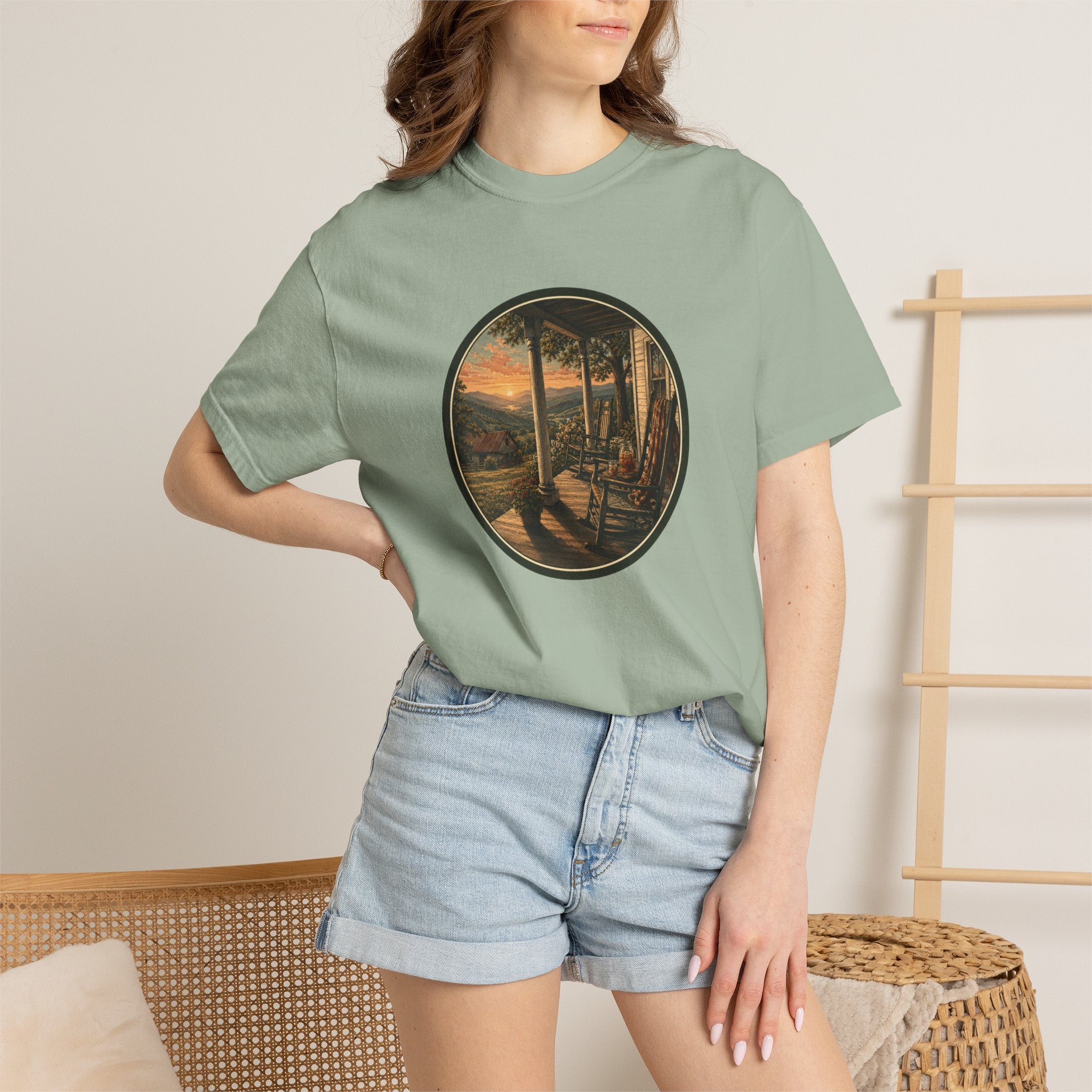 Scenic Porch Sunset T-Shirt