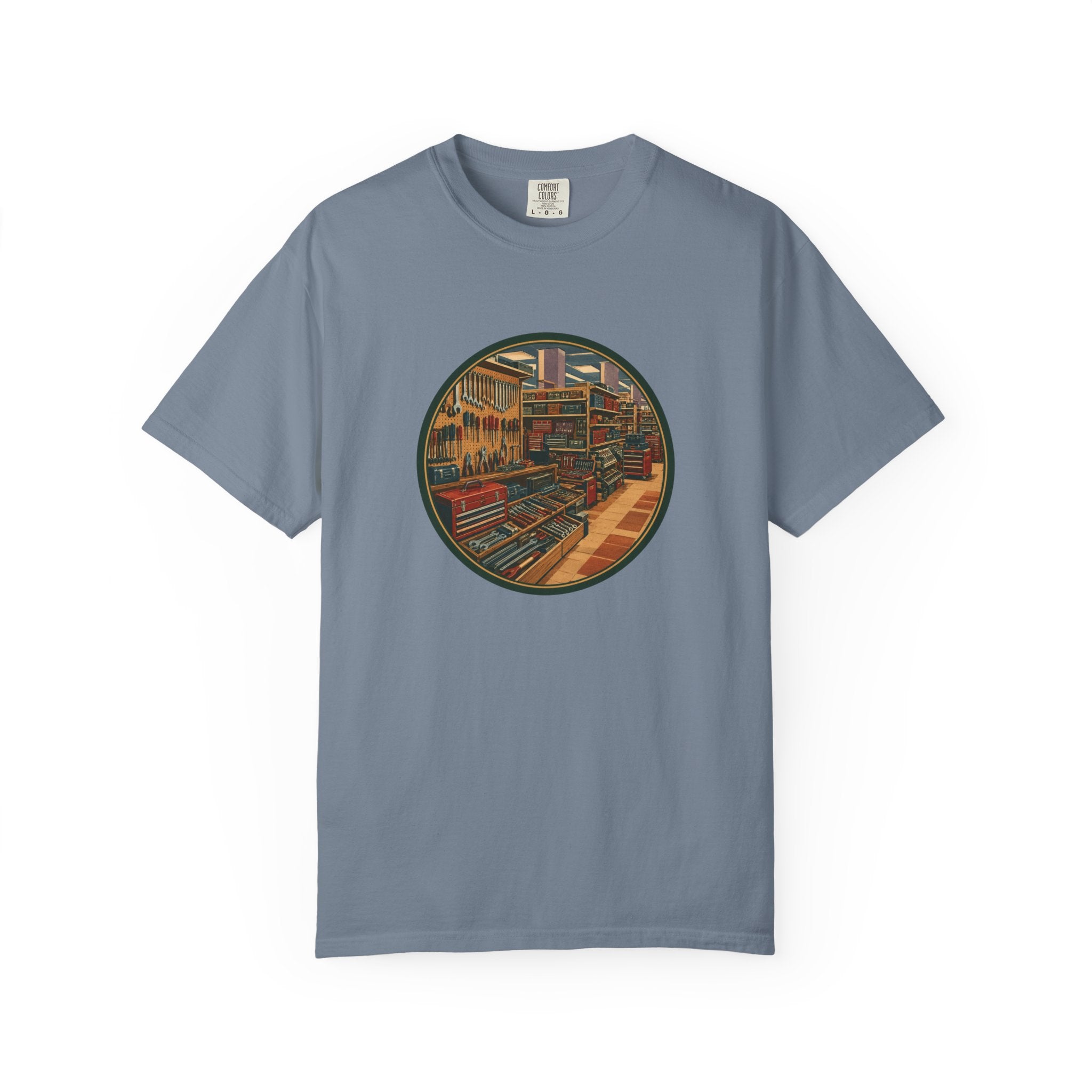 Vintage Tool Graphic T-Shirt — Remembering the Tool Department Illustration