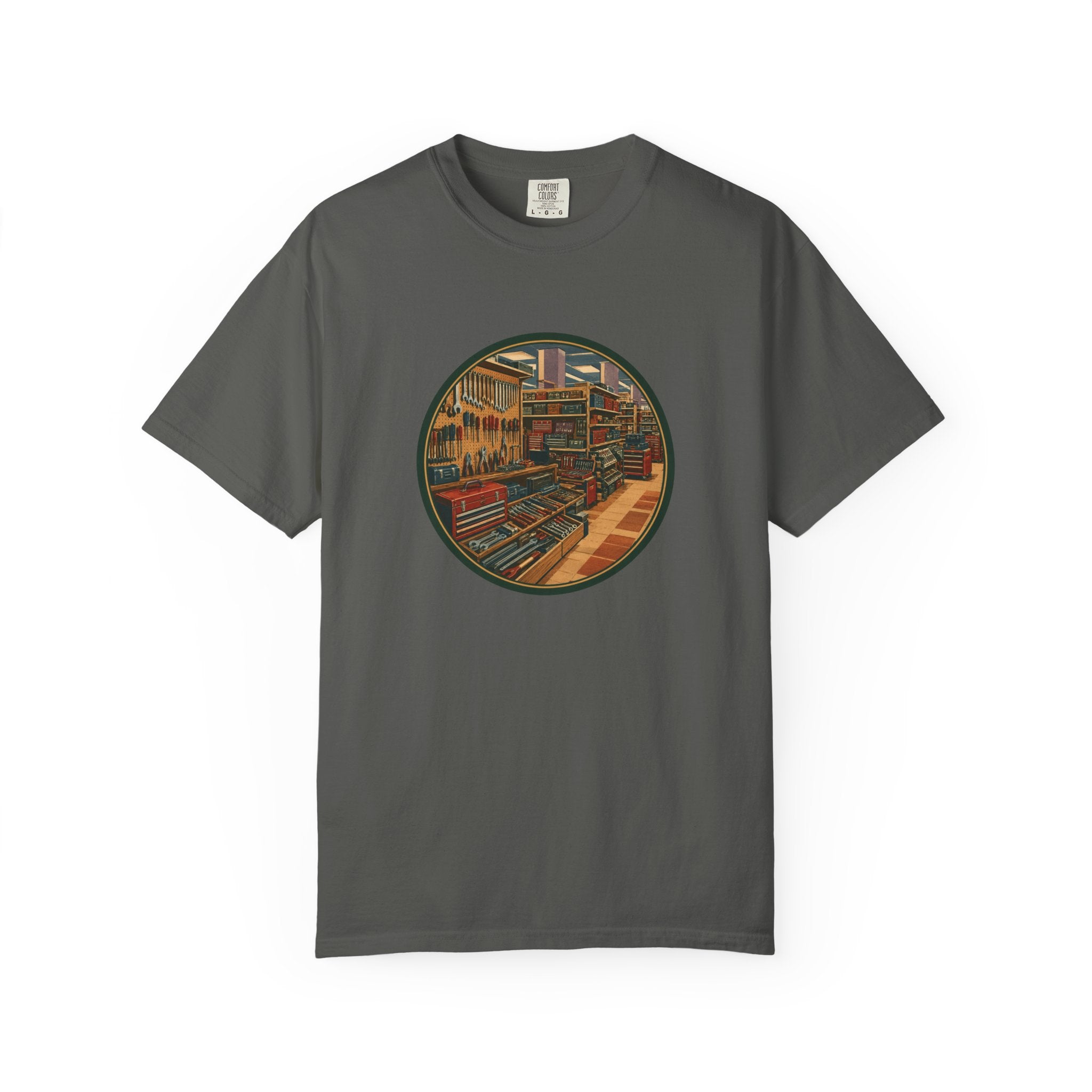 Vintage Tool Graphic T-Shirt — Remembering the Tool Department Illustration