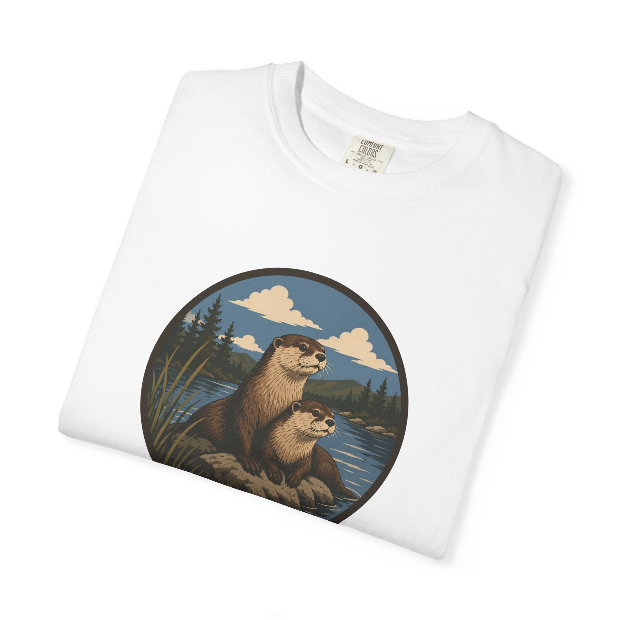 Otter & Baby Lake Scene T-Shirt