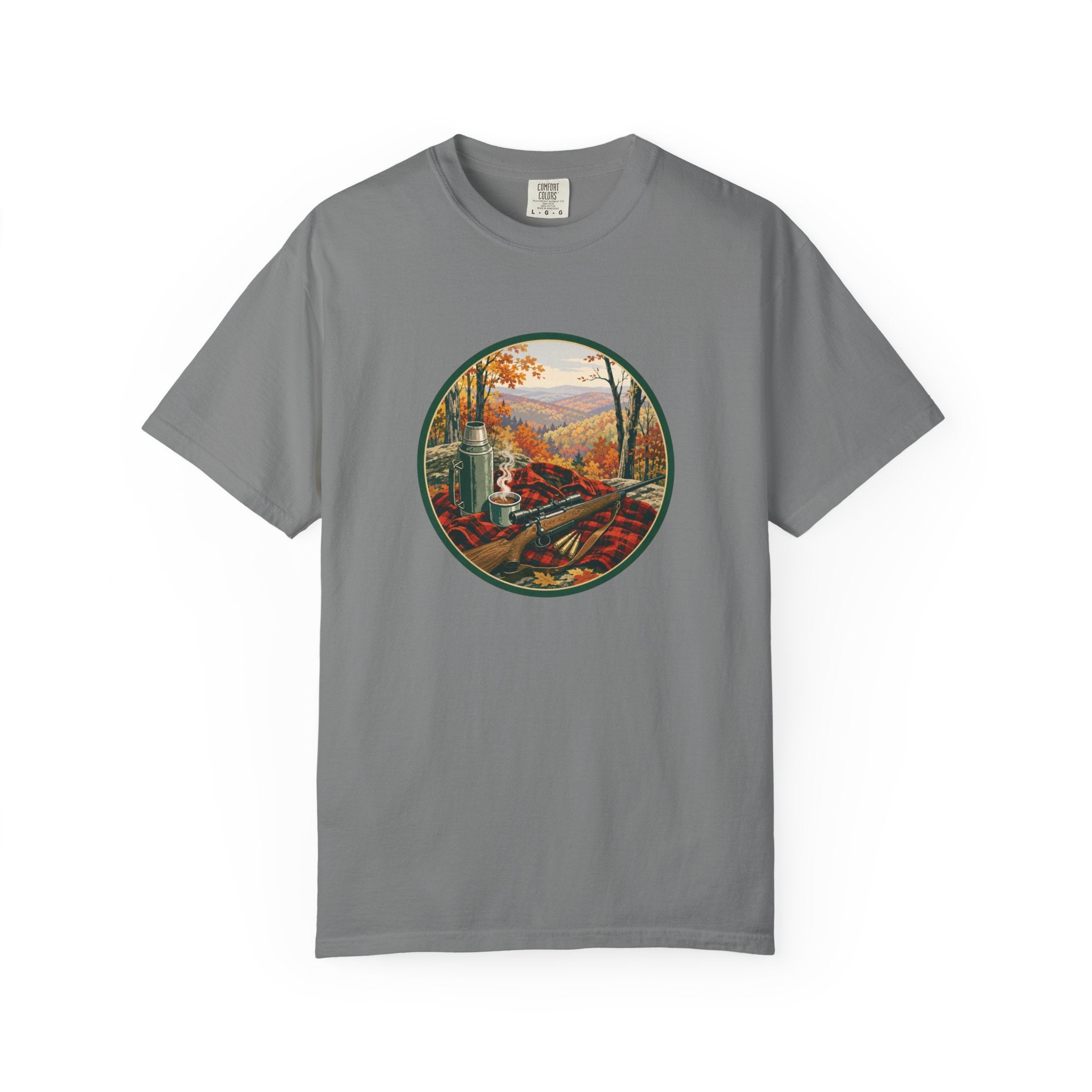 Autumn Hunt Scenic T-Shirt — Vintage Mountain Fall Landscape Tee