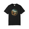 Colonial Carriage Ride T-Shirt — Retro Scenic Circle Print