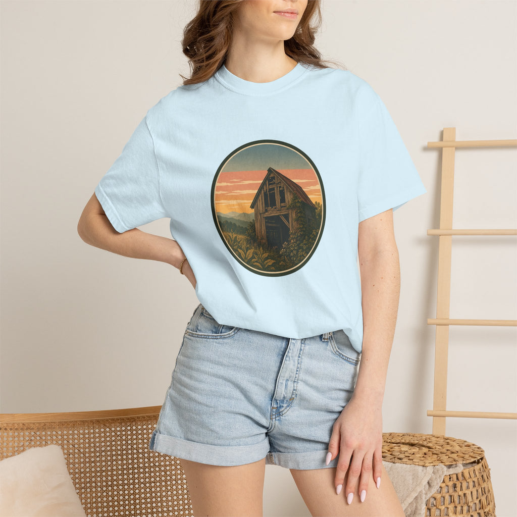 Vintage Tobacco Barn Sunset T-Shirt