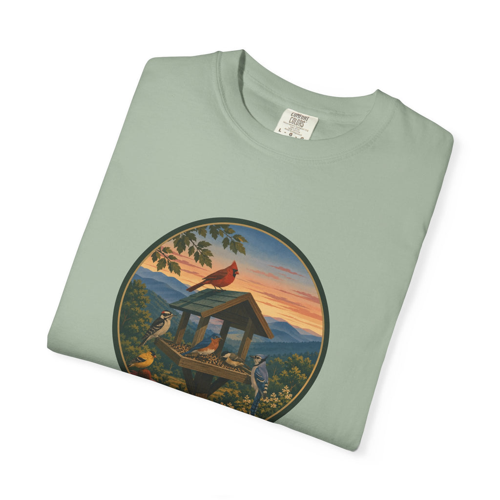 Sunset Bird Feeder Circle T-Shirt