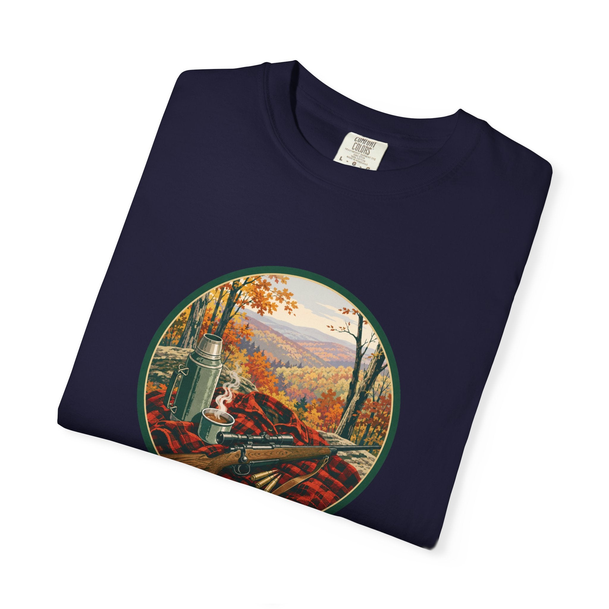 Autumn Hunt Scenic T-Shirt — Vintage Mountain Fall Landscape Tee