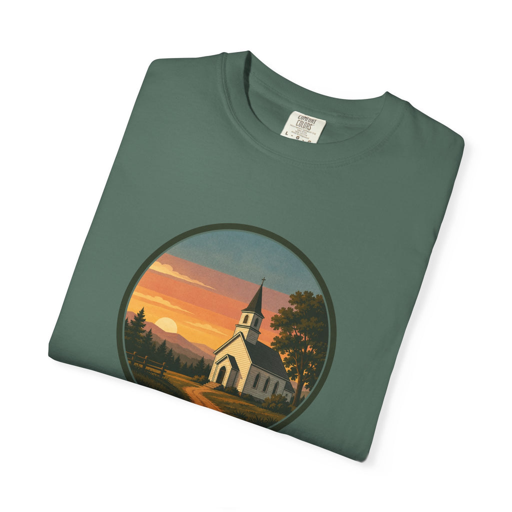 Vintage Church Sunset T-Shirt