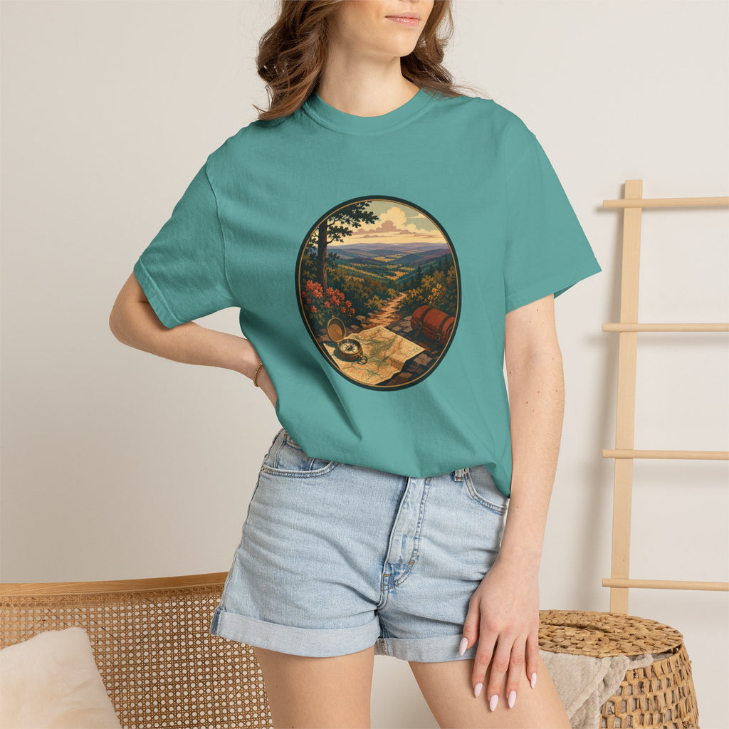 Backpacking Trail Tee - Scenic Mountain Vista T-Shirt