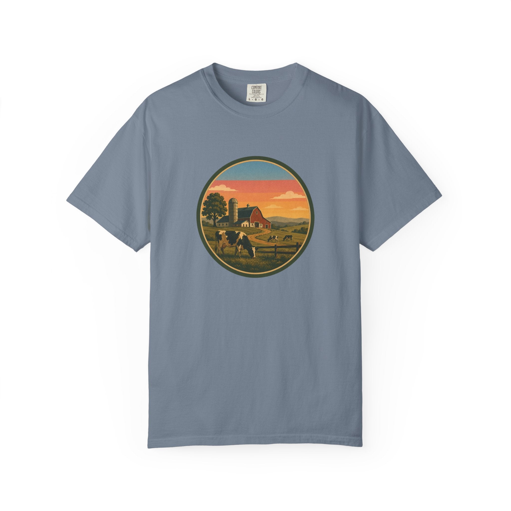 Vintage Sunset Dairy Farm T-Shirt