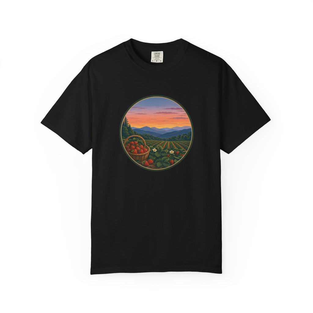Sunset Strawberry Patch Scenic Tee