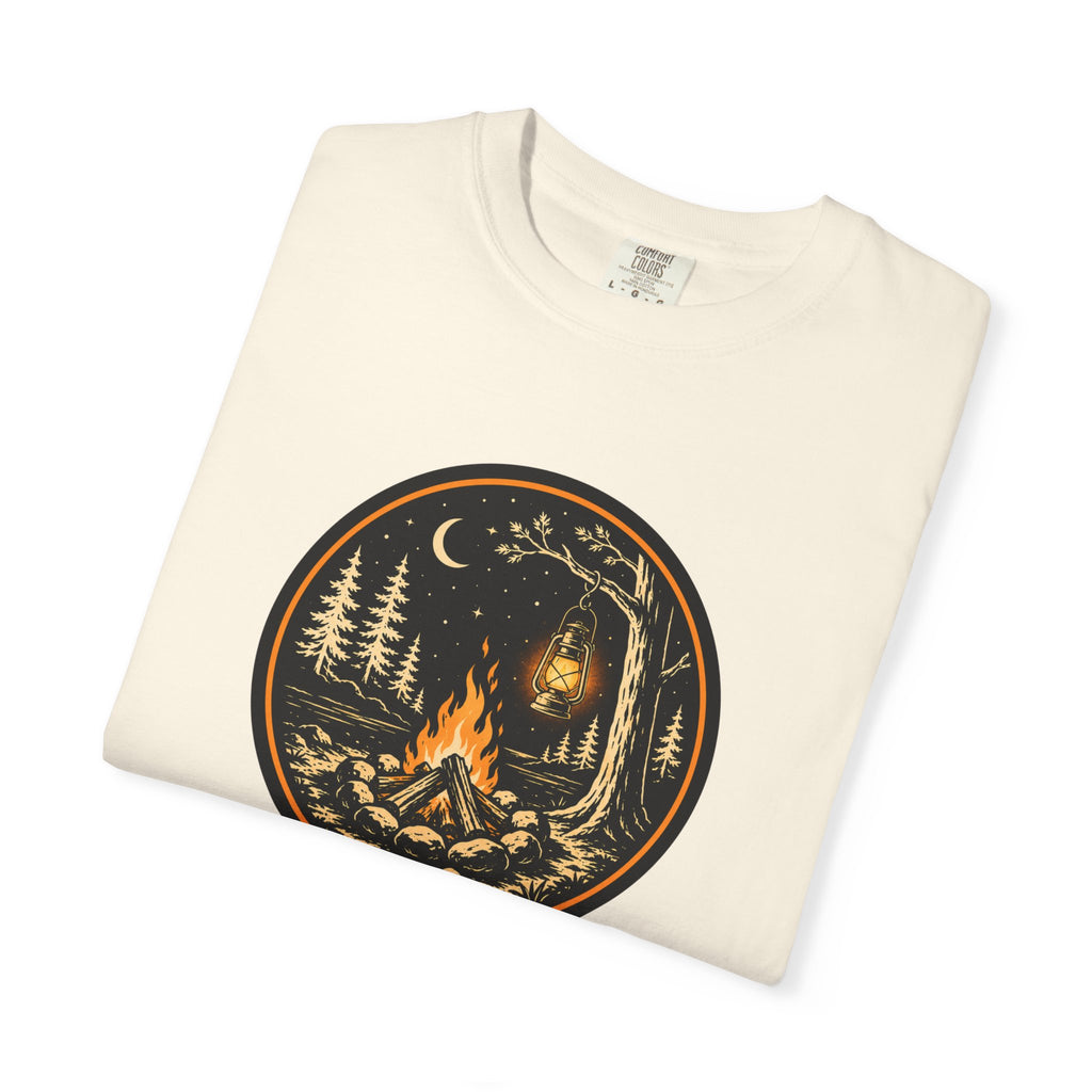Campfire Nights Badge Unisex Garment-Dyed T-Shirt
