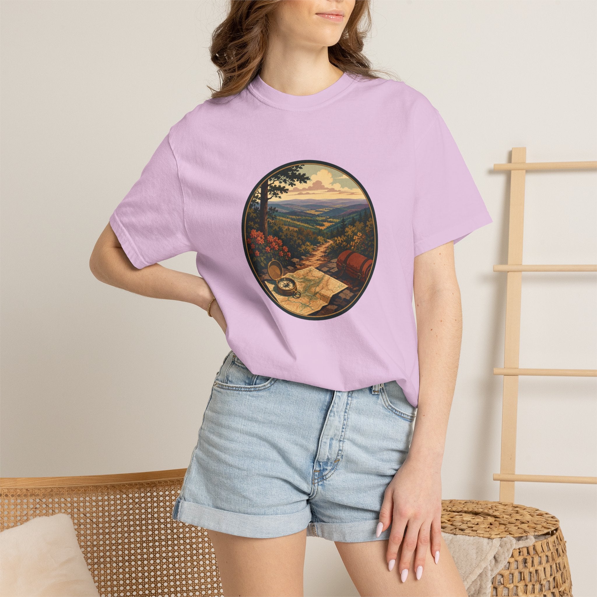 Backpacking Trail Tee - Scenic Mountain Vista T-Shirt