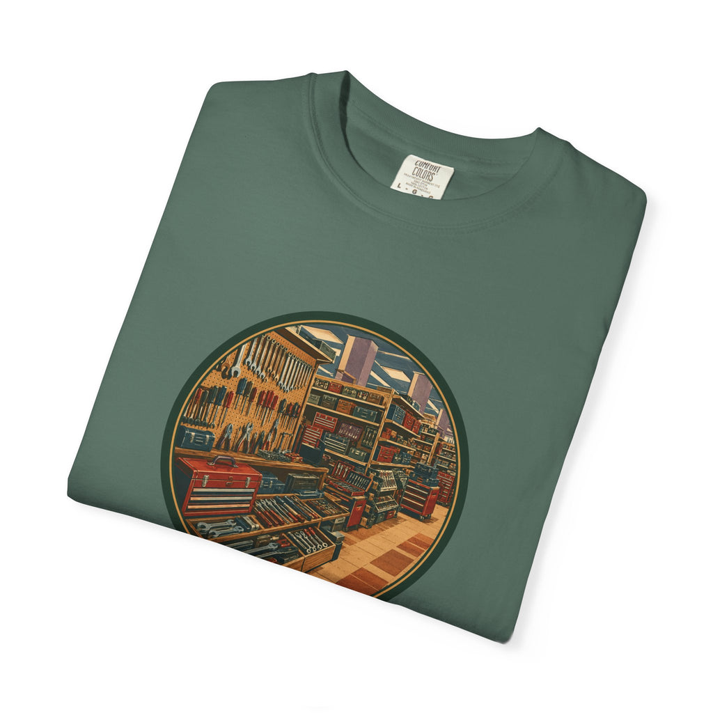 Vintage Tool Graphic T-Shirt — Remembering the Tool Department Illustration