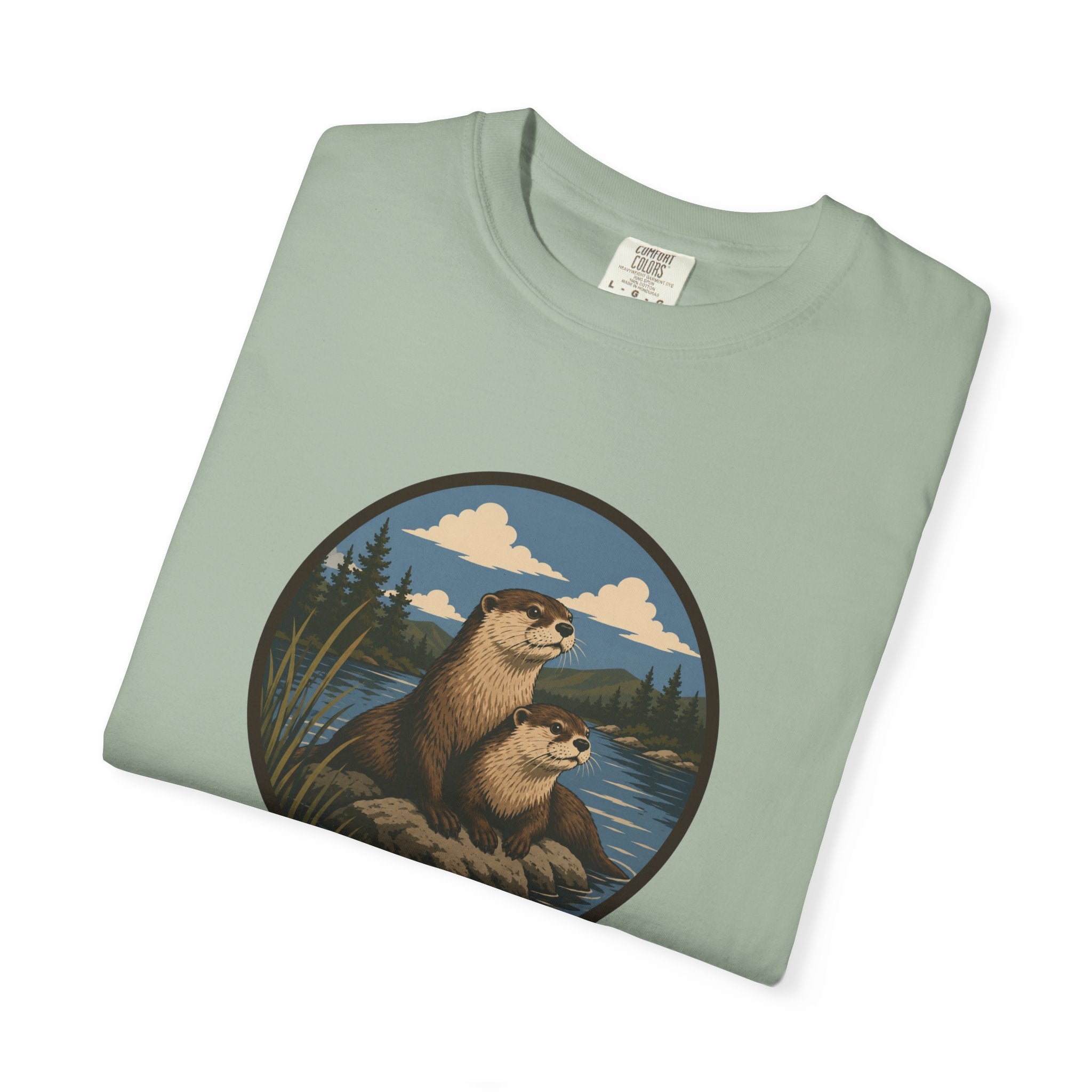 Otter & Baby Lake Scene T-Shirt
