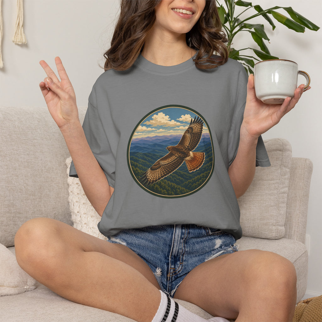 Soaring Hawk T-Shirt — Mountain Flight Graphic Tee