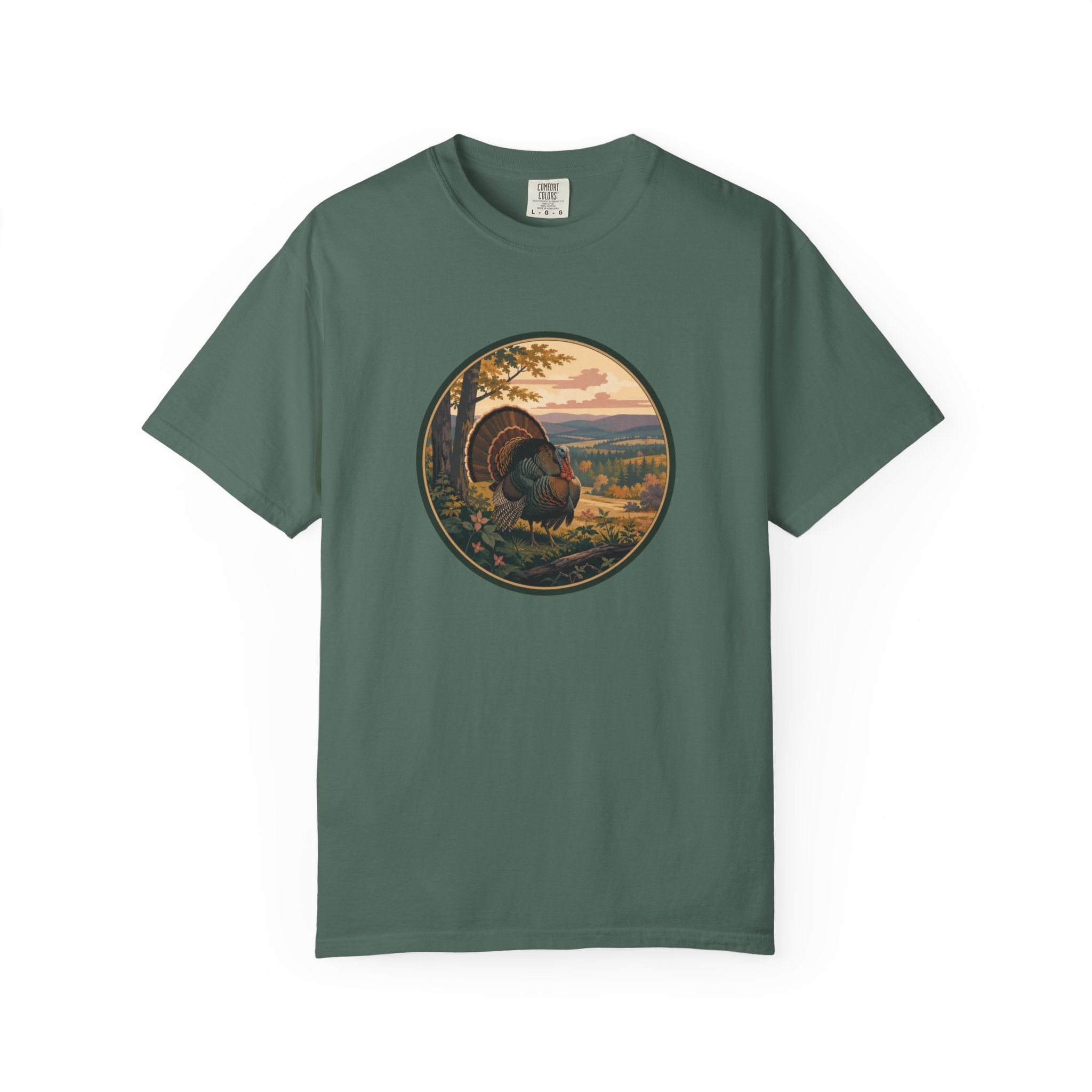 Fall Turkey T-Shirt — Vintage Wildlife Hunting Scene Tee