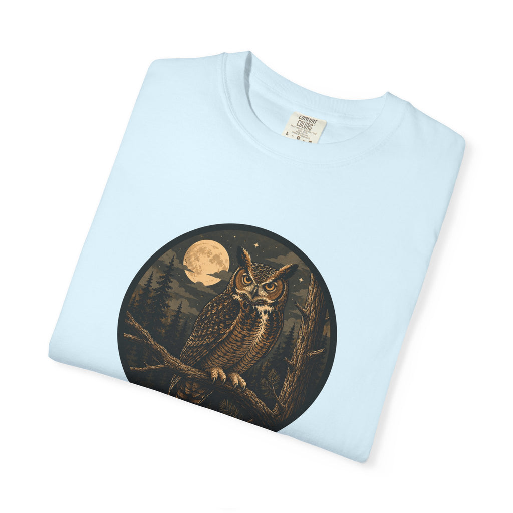 Owl Moon T-Shirt — Vintage Night Forest Graphic