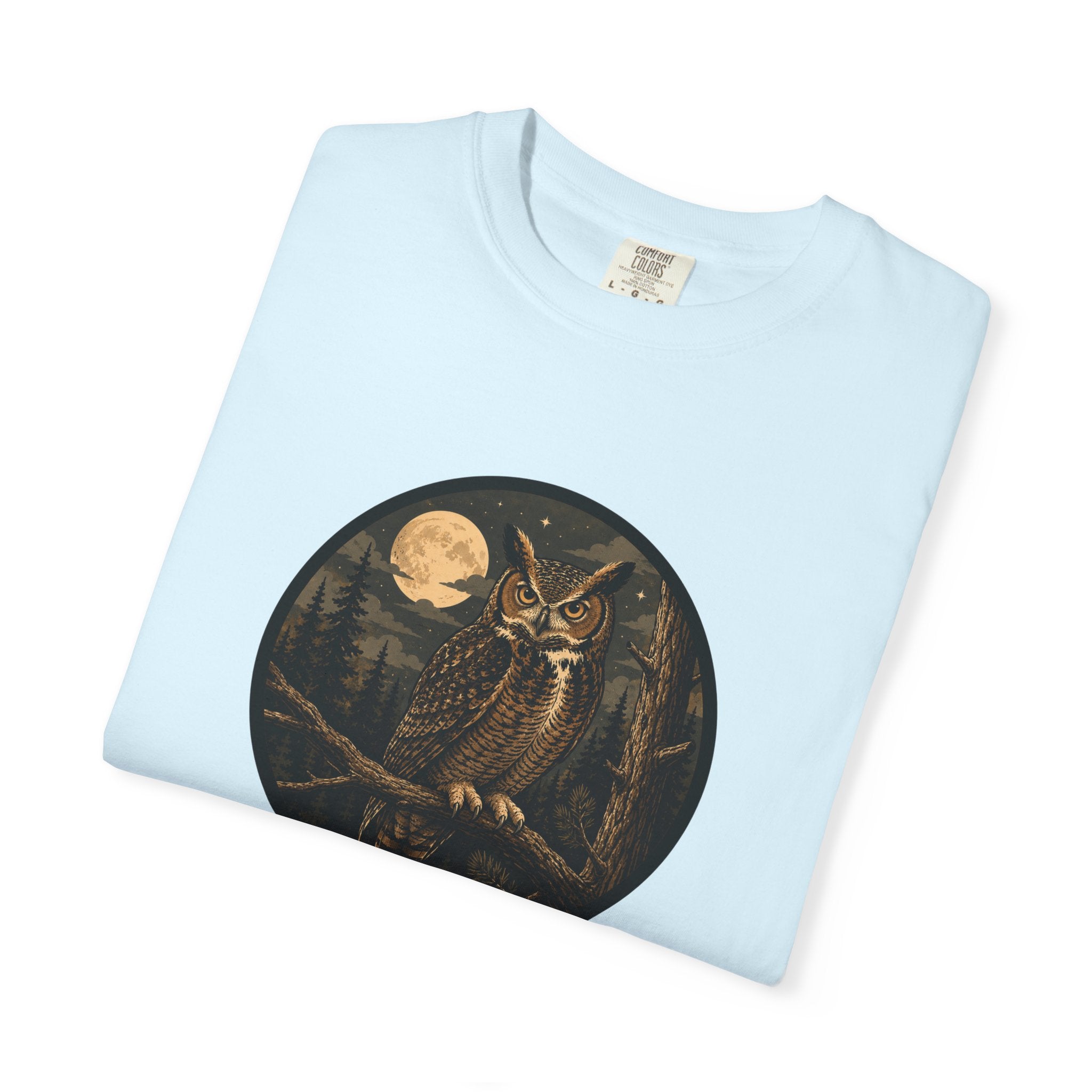 Owl Moon T-Shirt — Vintage Night Forest Graphic