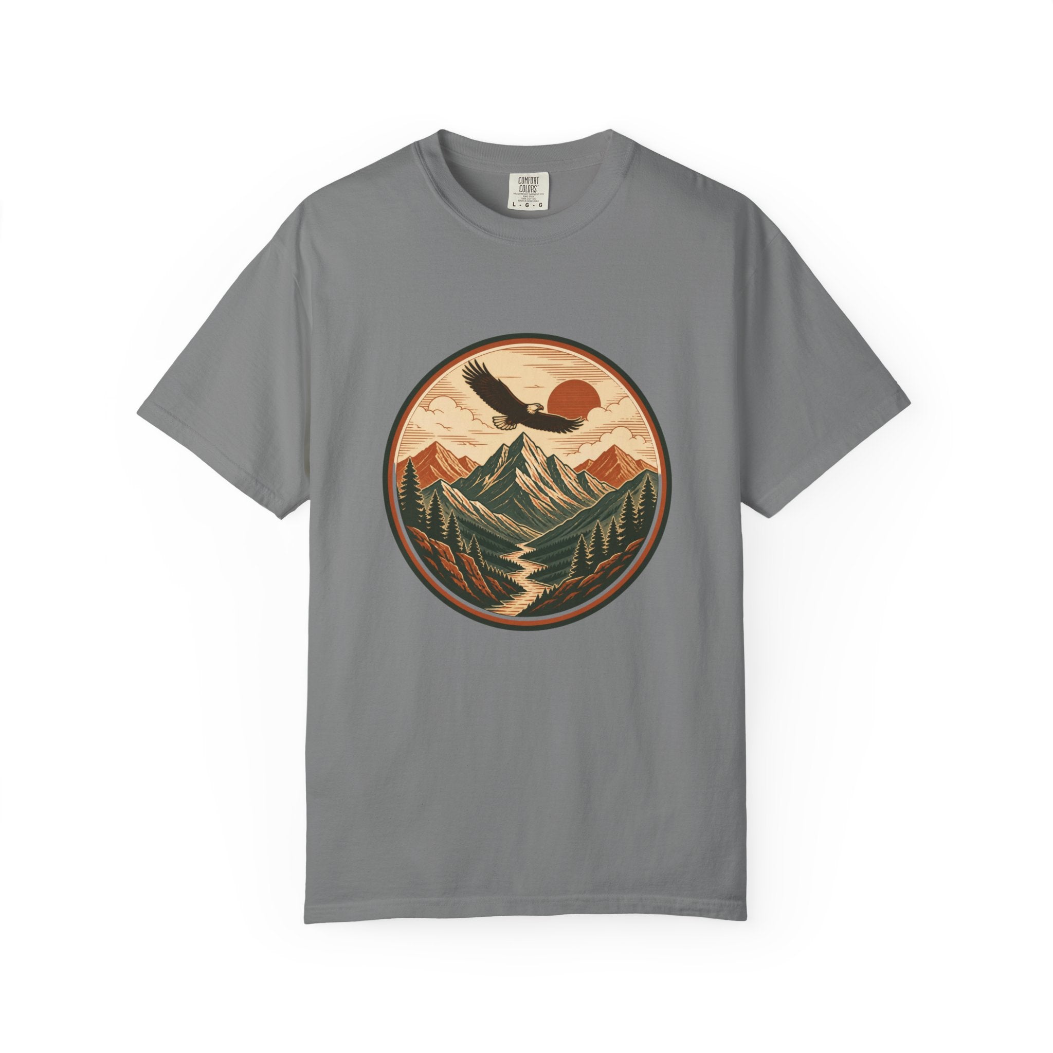 Vintage Mountain Eagle T-Shirt — Retro Outdoor Nature Graphic Tee