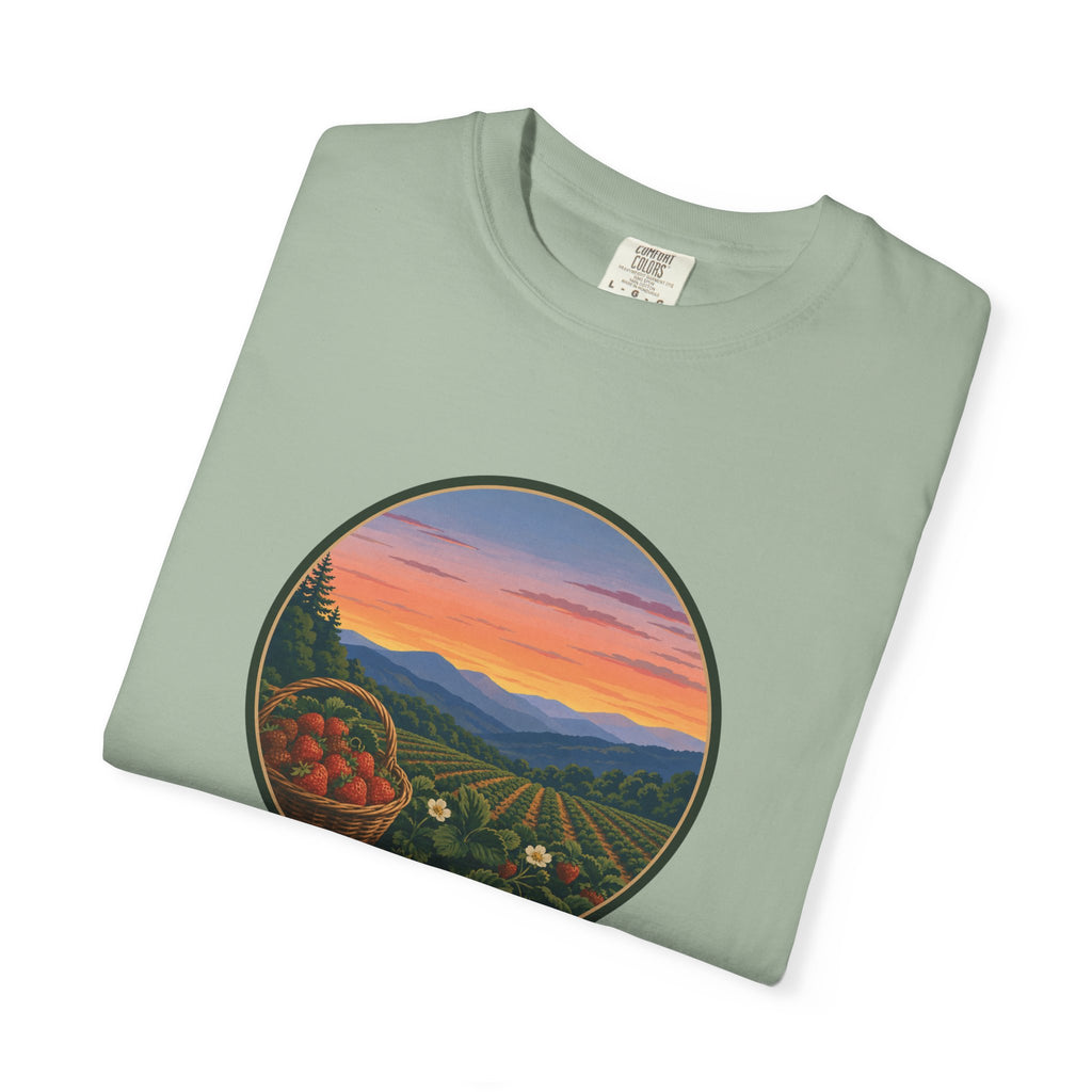 Sunset Strawberry Patch Scenic Tee