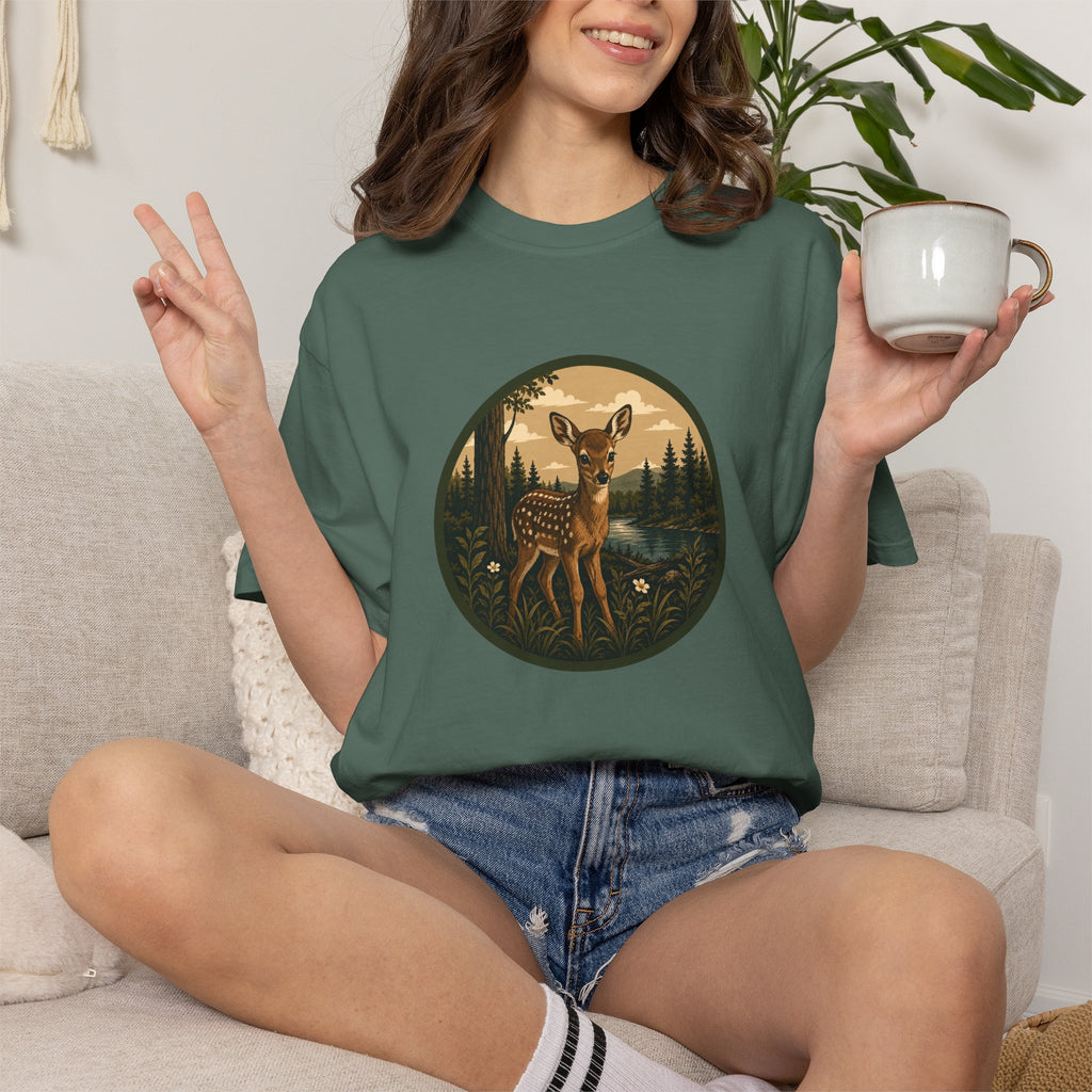 Fawn Forest Tee — Vintage Woodland Deer T-Shirt