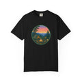 Camping Sunset T-Shirt — Vintage Campfire Scene Tee
