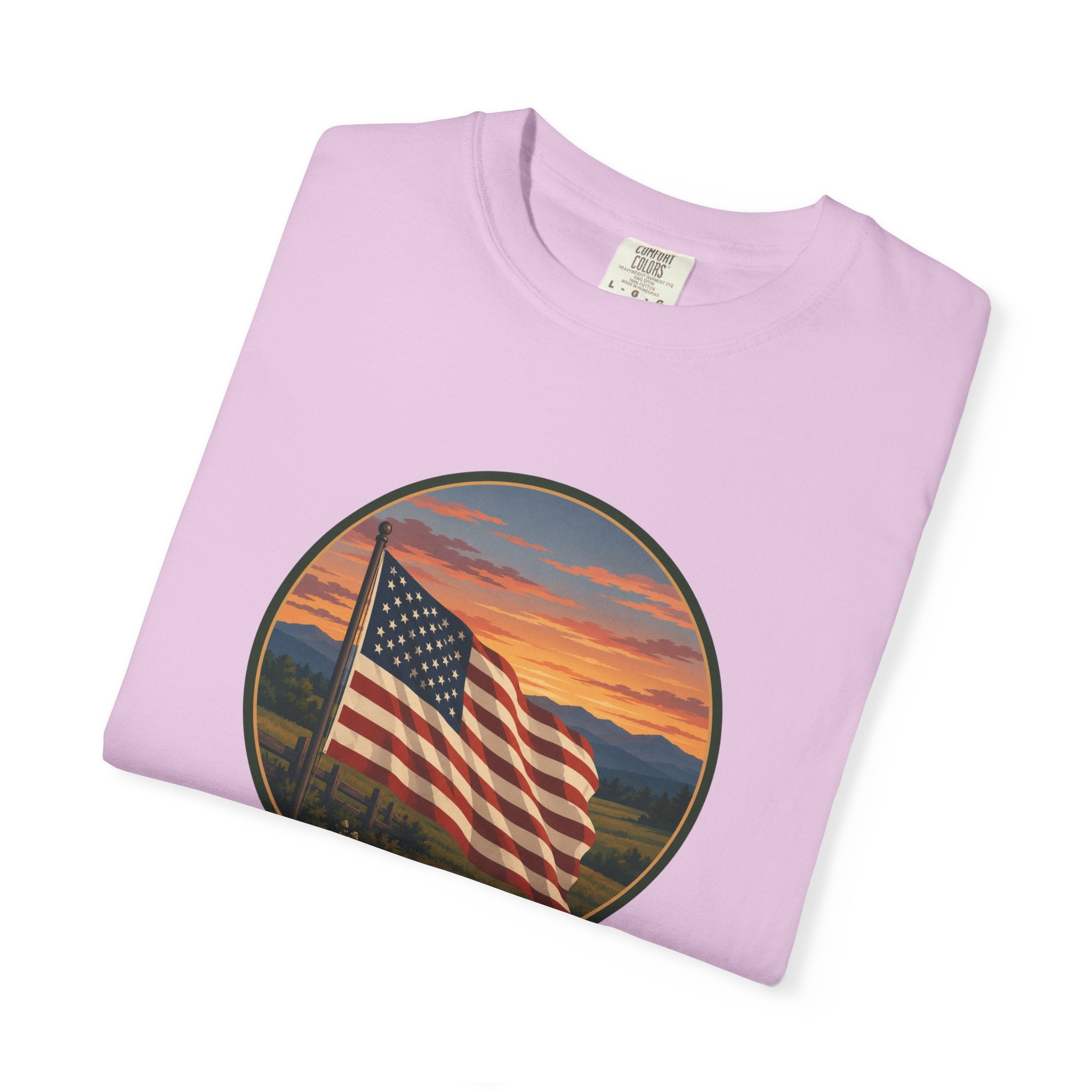 American Flag Sunset T-Shirt