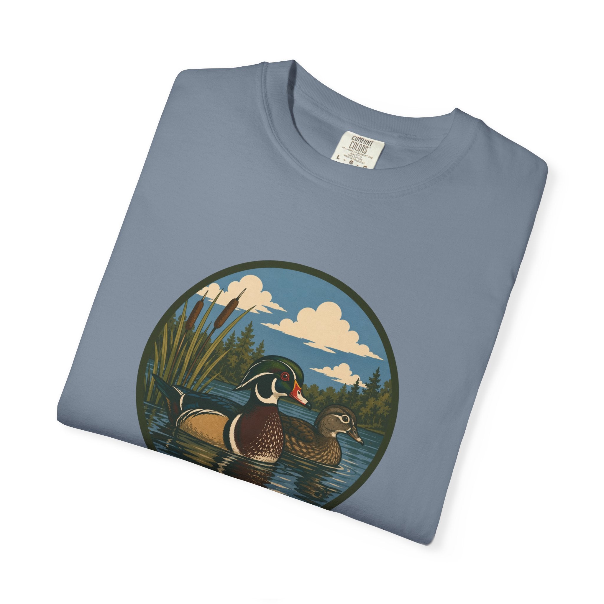 Wood Duck Pond T-Shirt — Vintage Waterfowl Nature Tee
