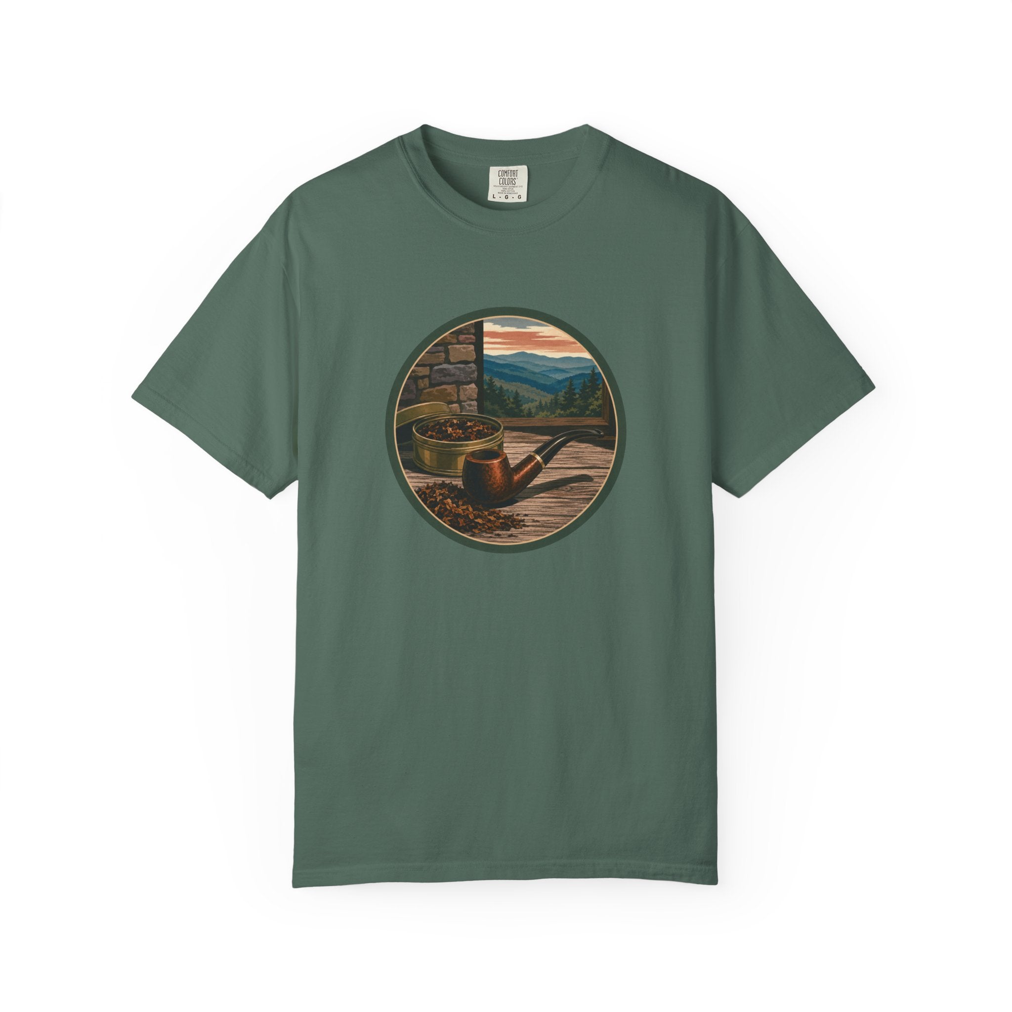 Vintage Tobacco Pipe Circle T-Shirt