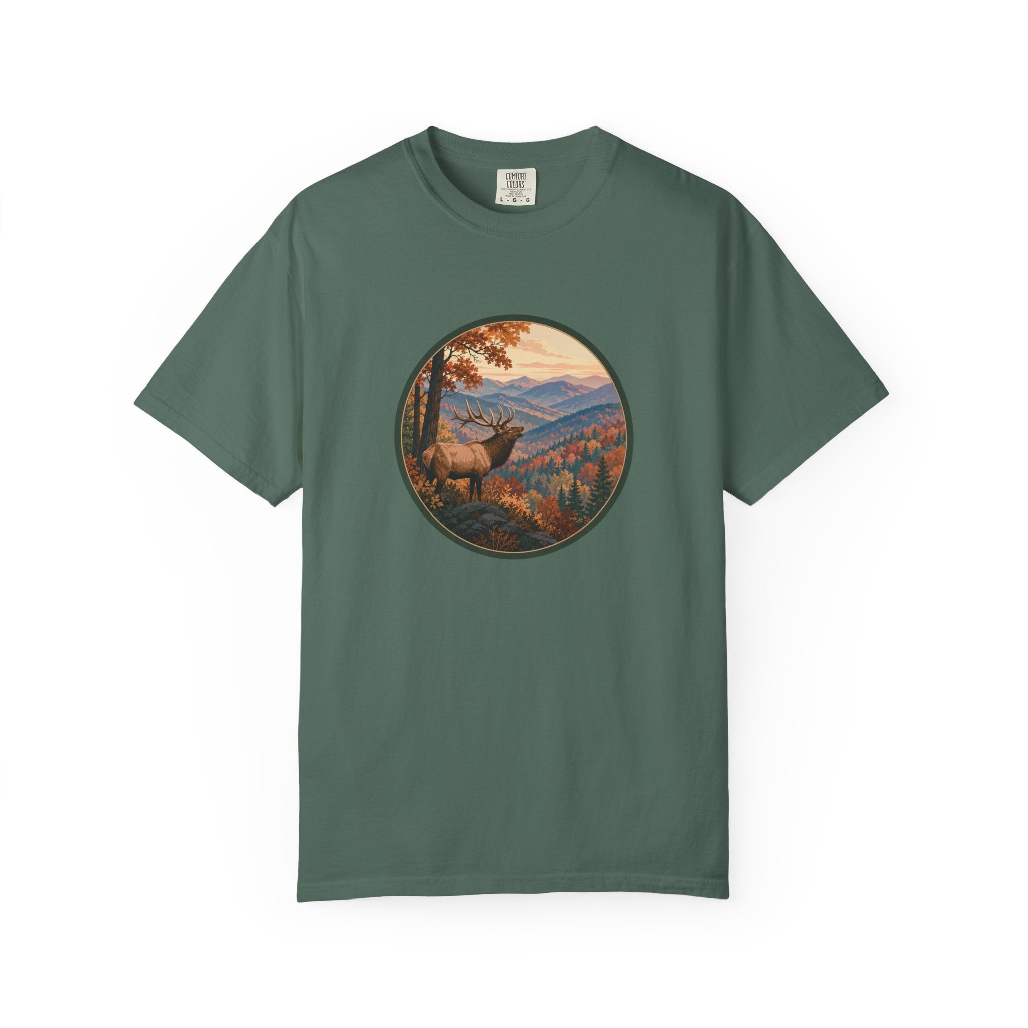 Elk Mountain Landscape T-Shirt — Scenic Wilderness Graphic Tee