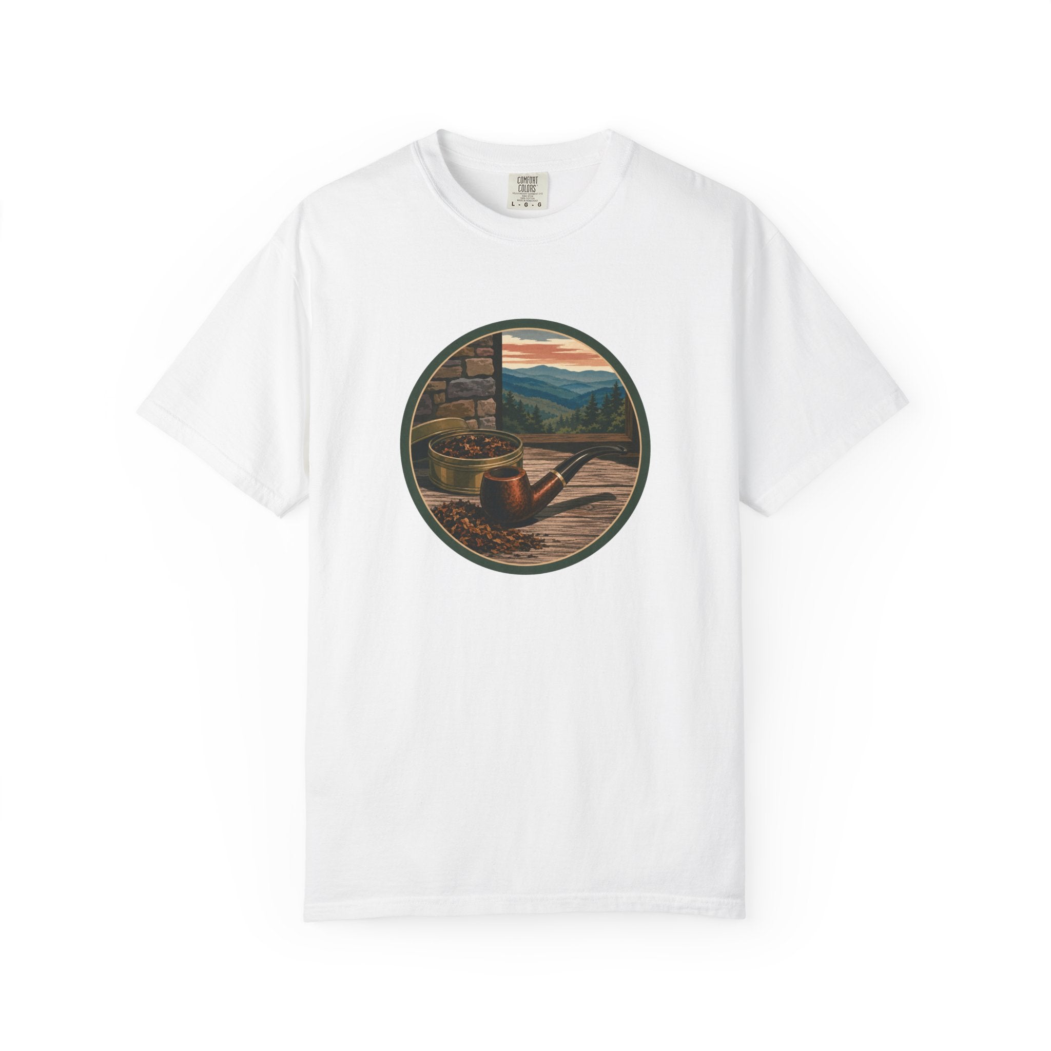 Vintage Tobacco Pipe Circle T-Shirt