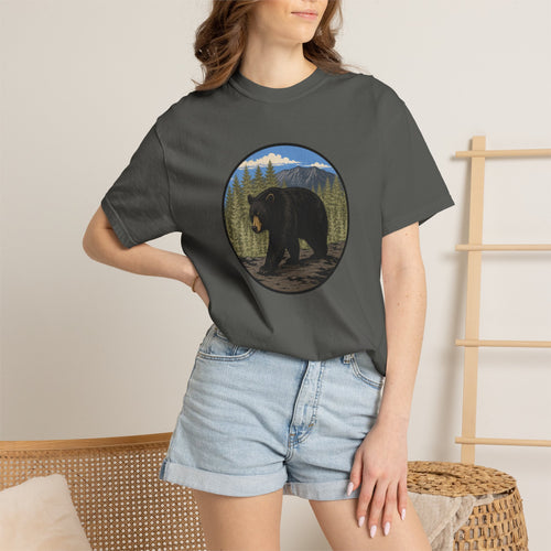 Black Bear Wilderness Badge Unisex Garment-Dyed T-Shirt