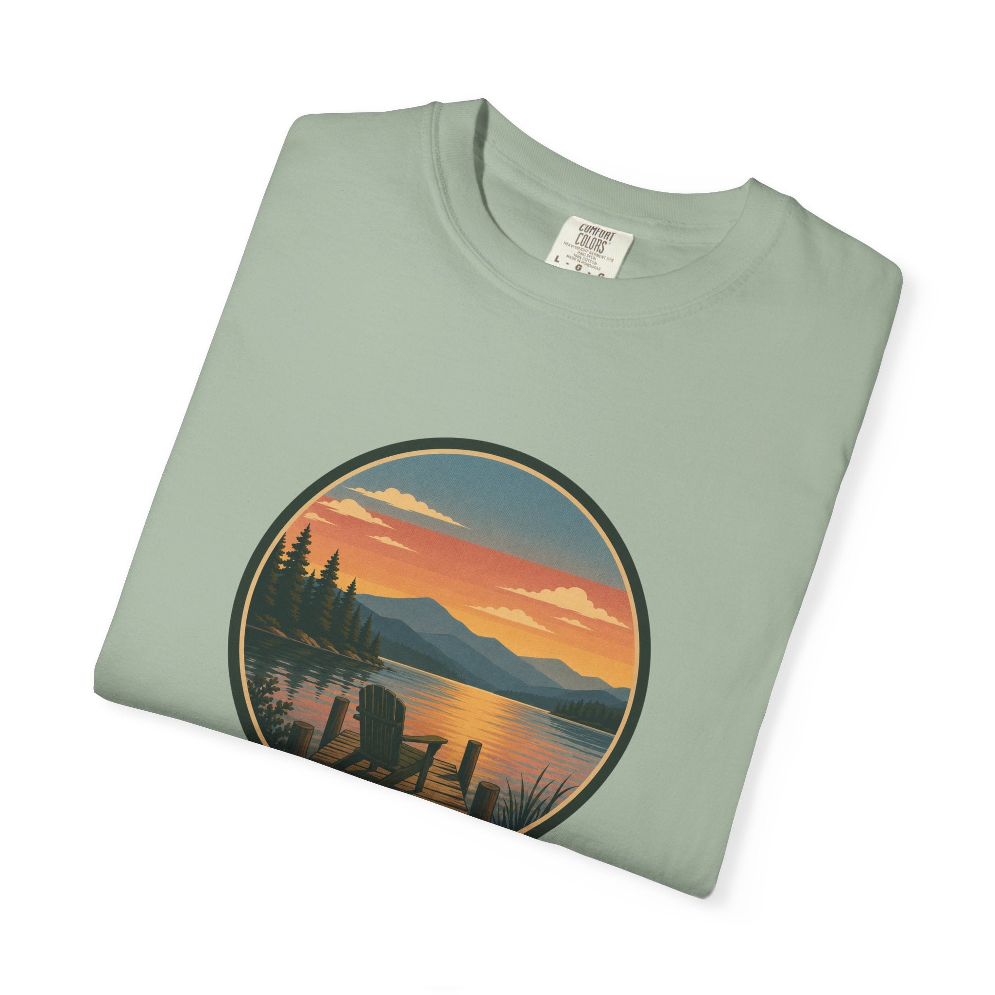 Sunset Lake Scenic T-Shirt – Mountain Dock Landscape Tee
