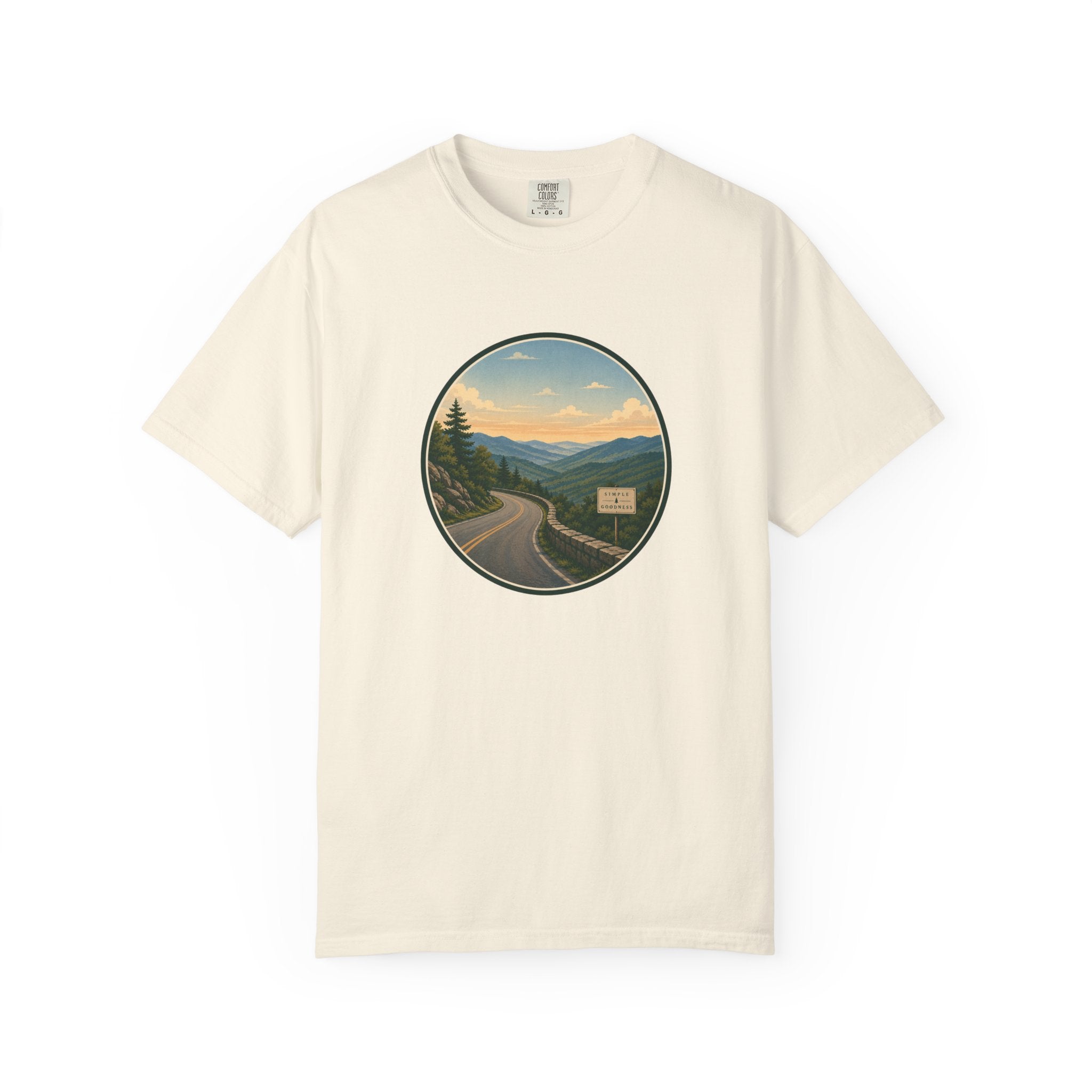 Road Through the Mountains T-Shirt — Scenic Sunset Drive Graphic Tee