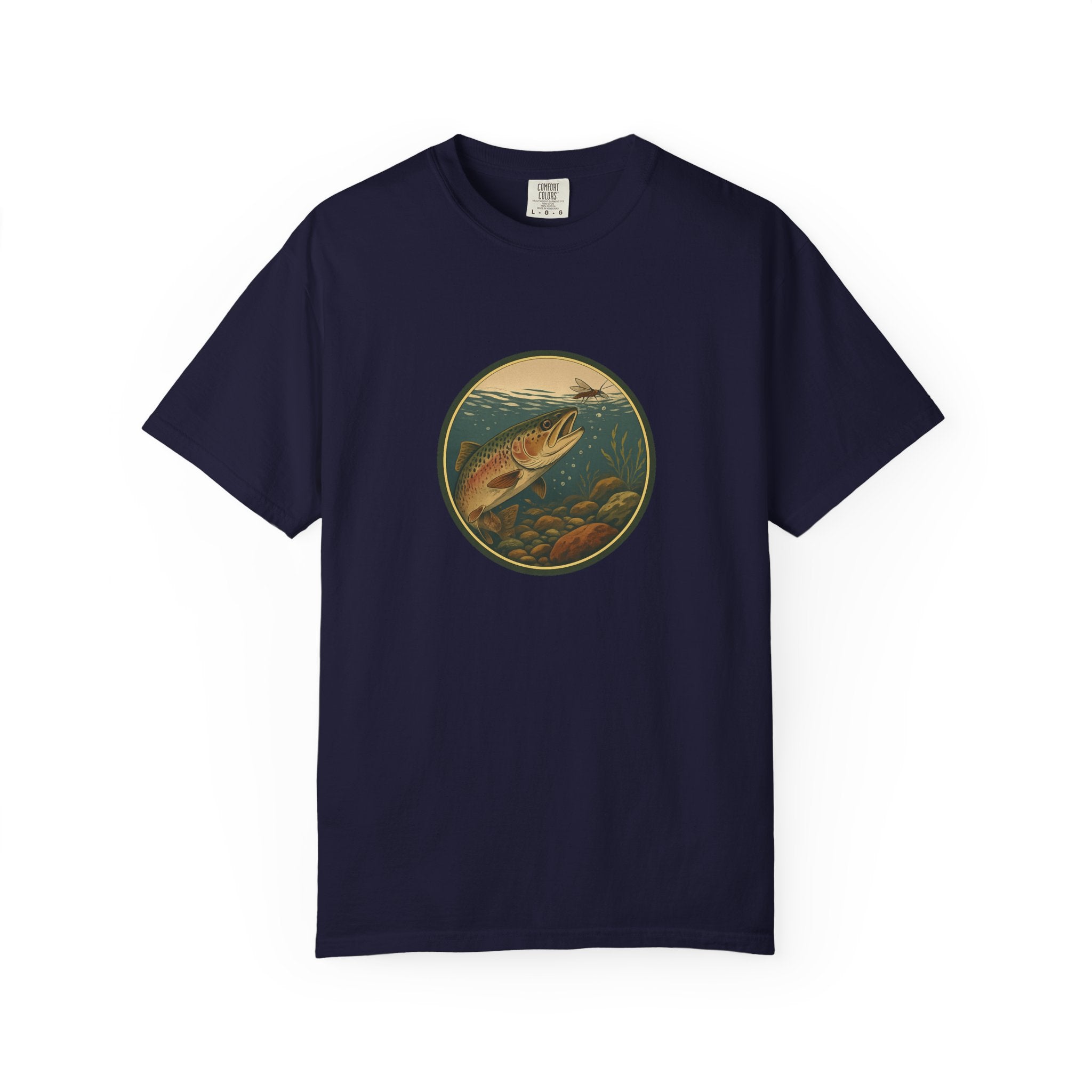 Rainbow Trout  Circle T-Shirt — Vintage Fishing Graphic Tee