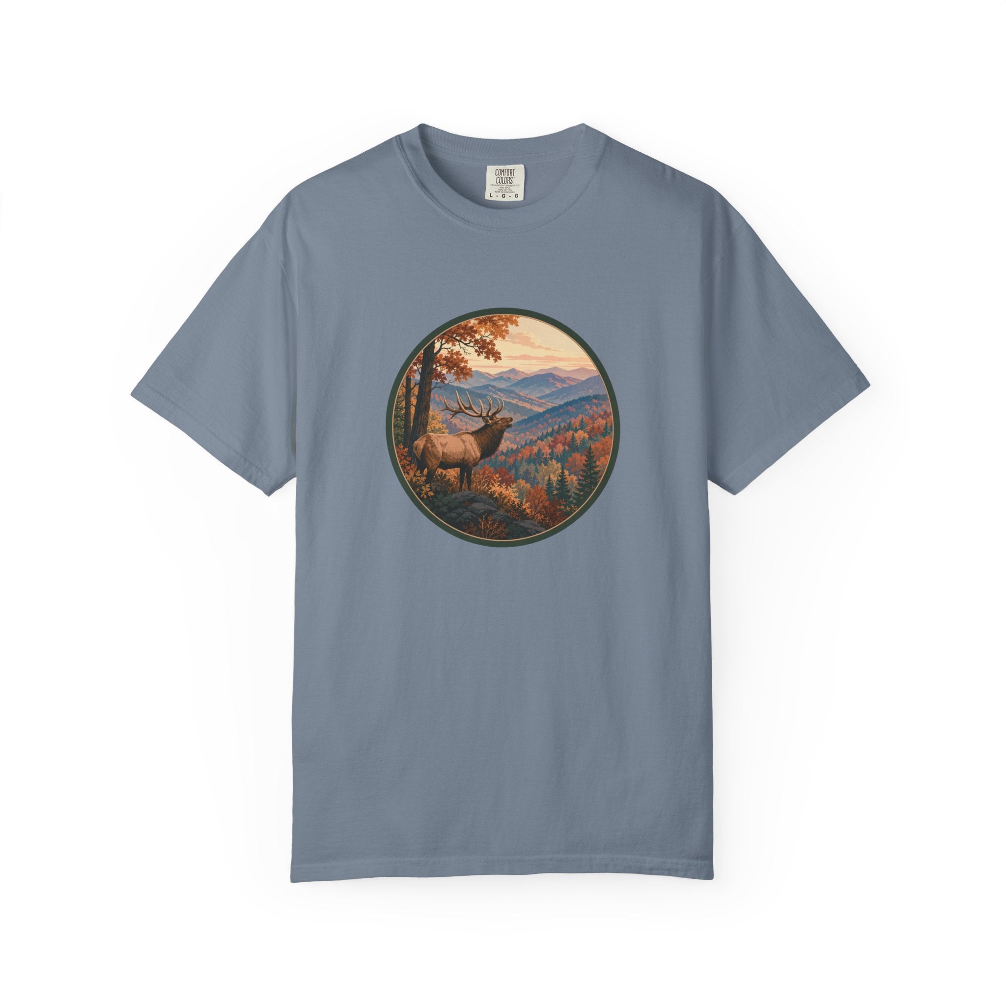 Elk Mountain Landscape T-Shirt — Scenic Wilderness Graphic Tee