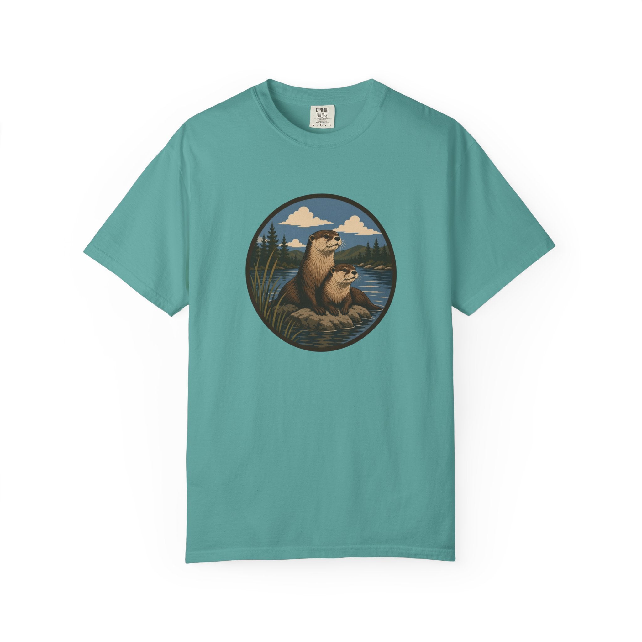 Otter & Baby Lake Scene T-Shirt