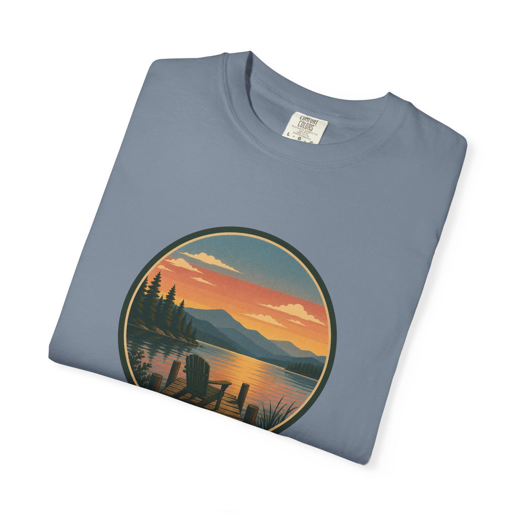 Sunset Lake Scenic T-Shirt – Mountain Dock Landscape Tee